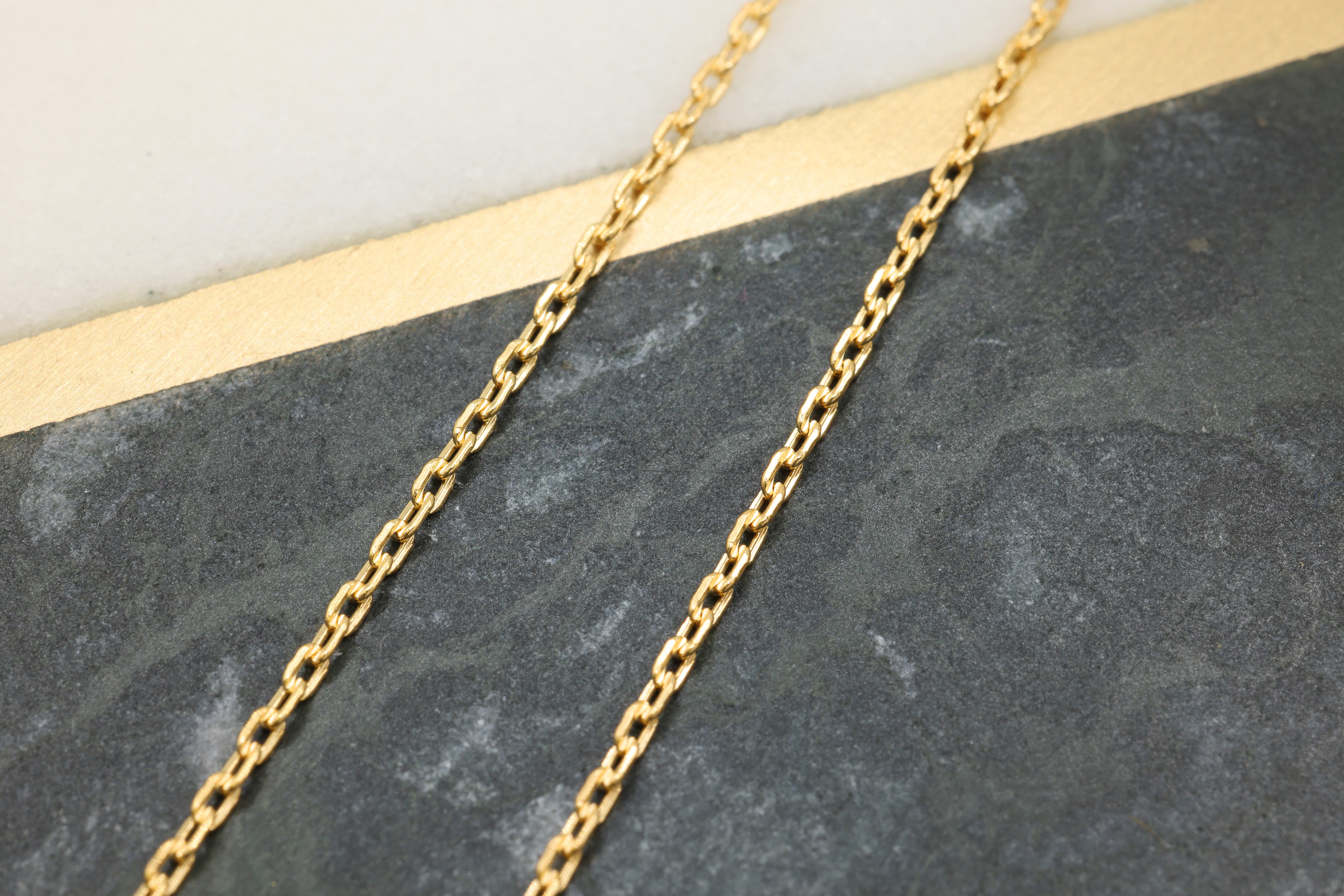 1.3mm Flat Oval Textured Cable Chain, 14/20 Gold-Filled, Wholesale, Pay Per Foot, Jewelry Making Chain
