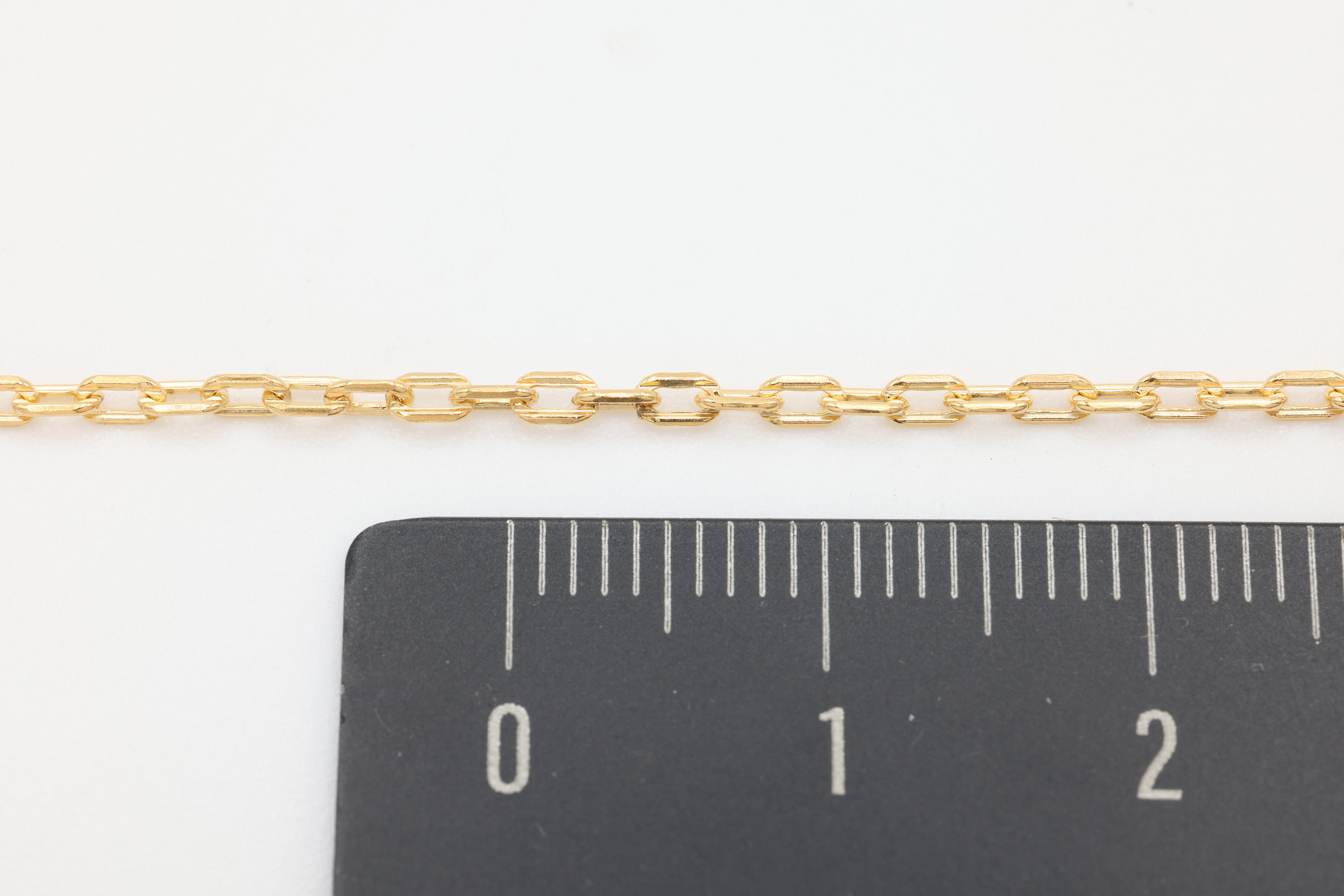 1.8mm Flat Oval Textured Cable Chain, 14/20 Gold-Filled, Wholesale, Pay Per Foot, Jewelry Making Chain