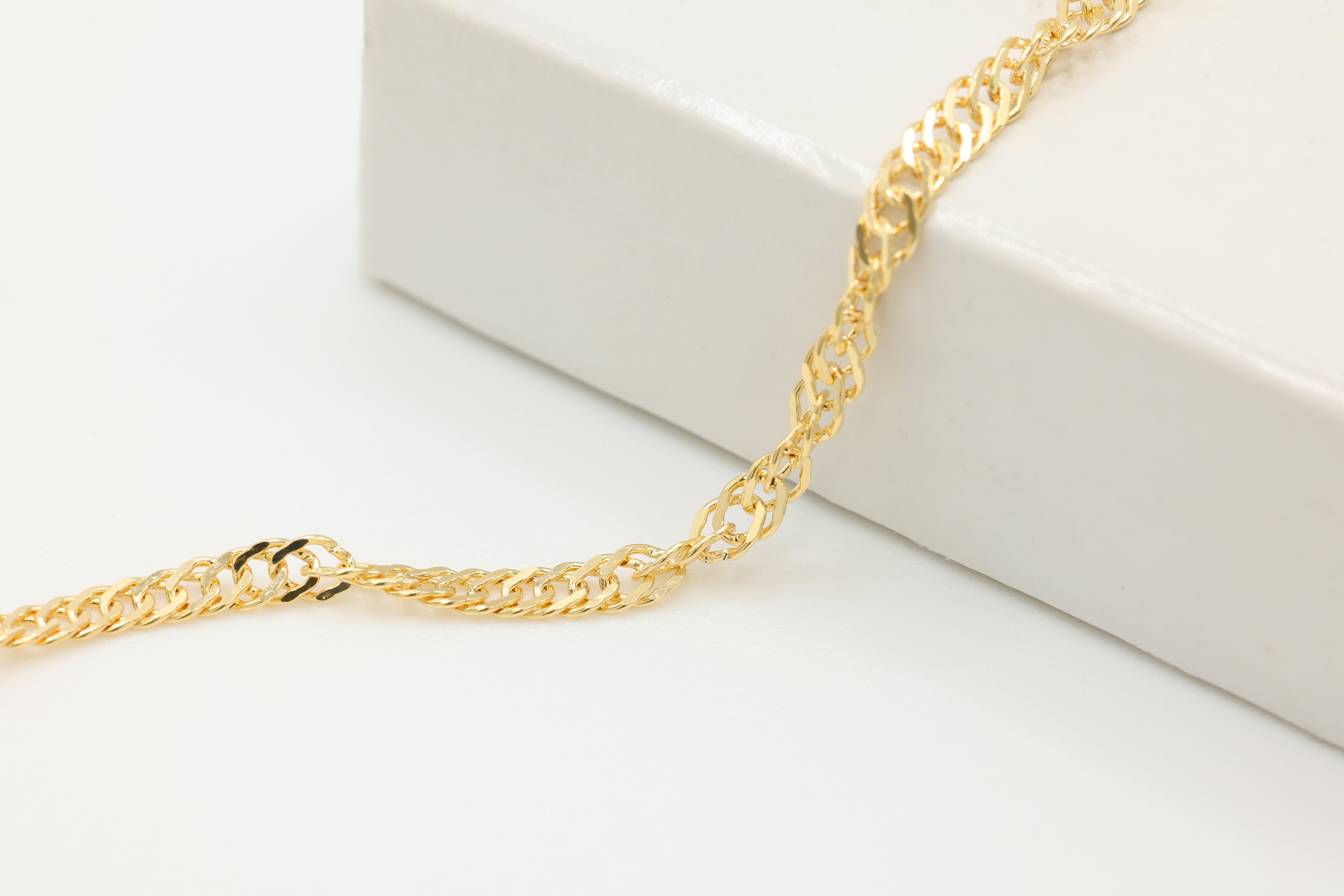 2.3mm Double Rope Chain, 14/20 Gold-Filled, Wholesale, Pay Per Foot, Jewelry Making Chain
