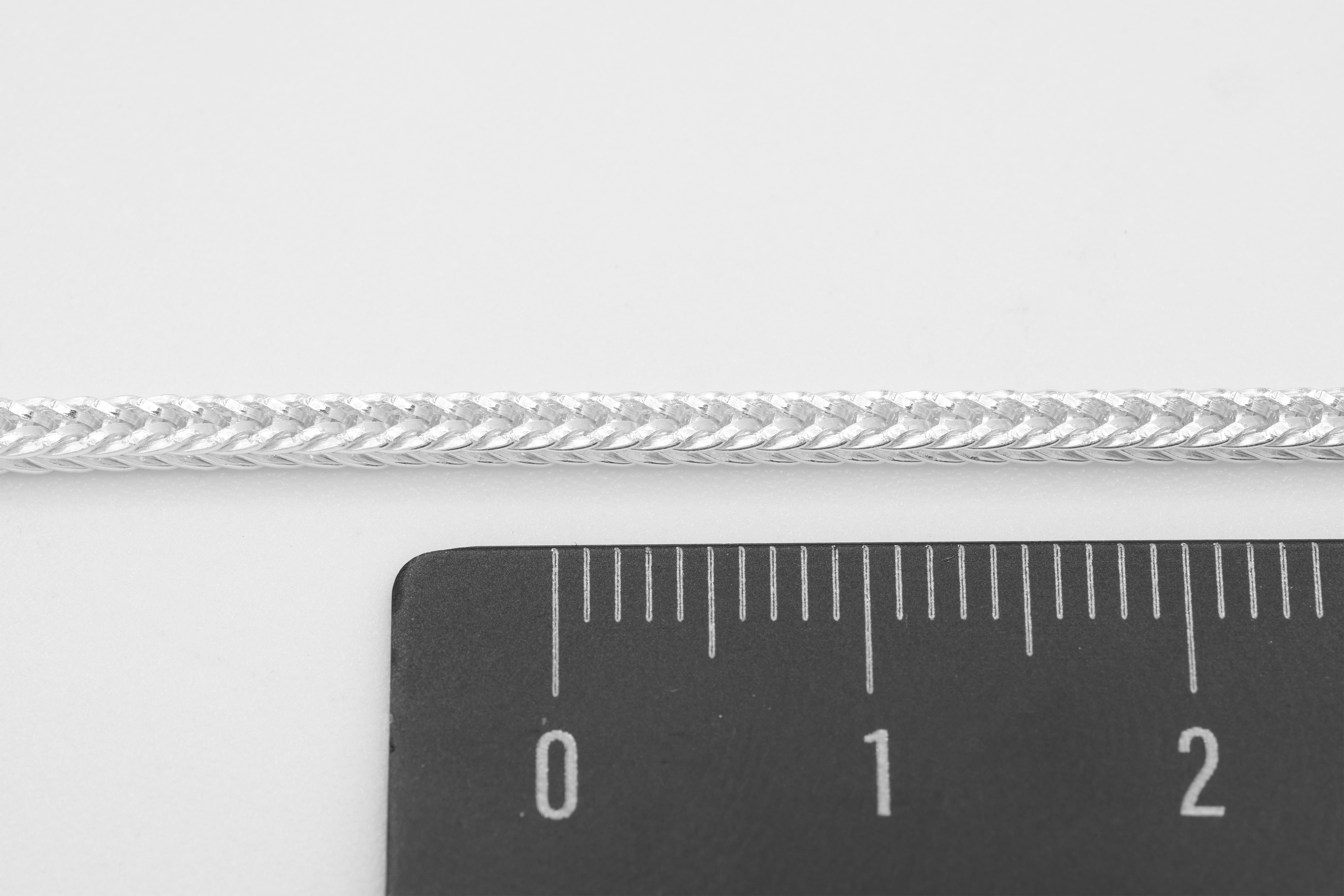 2.2mm Foxtail Fancy Chain, 925 Sterling Silver, Wholesale, Pay Per Foot, Jewelry Making Chain