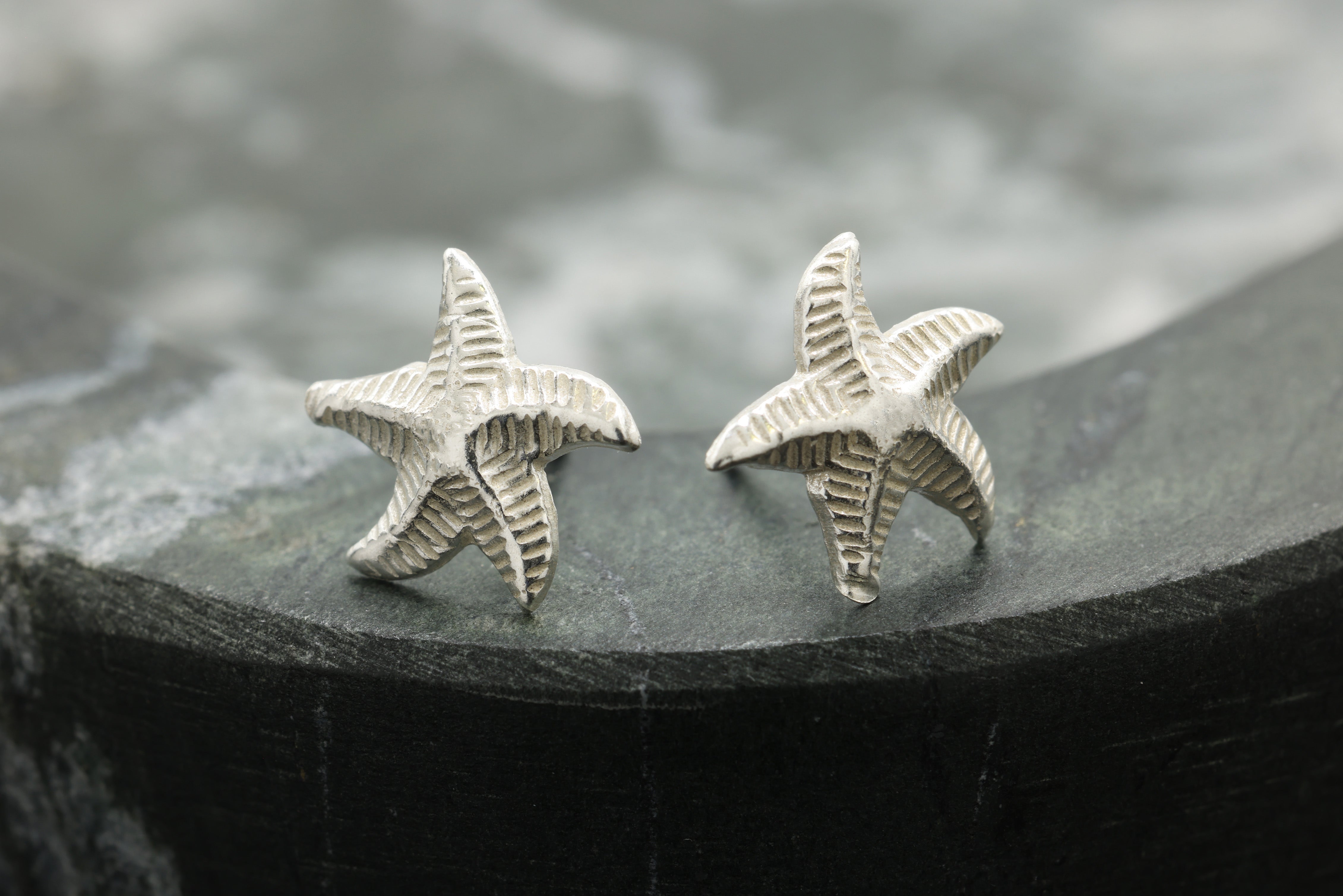 Starfish Stud Earring, 925 Sterling Silver, 10mm x 10mm, Wholesale, Pay Per Piece
