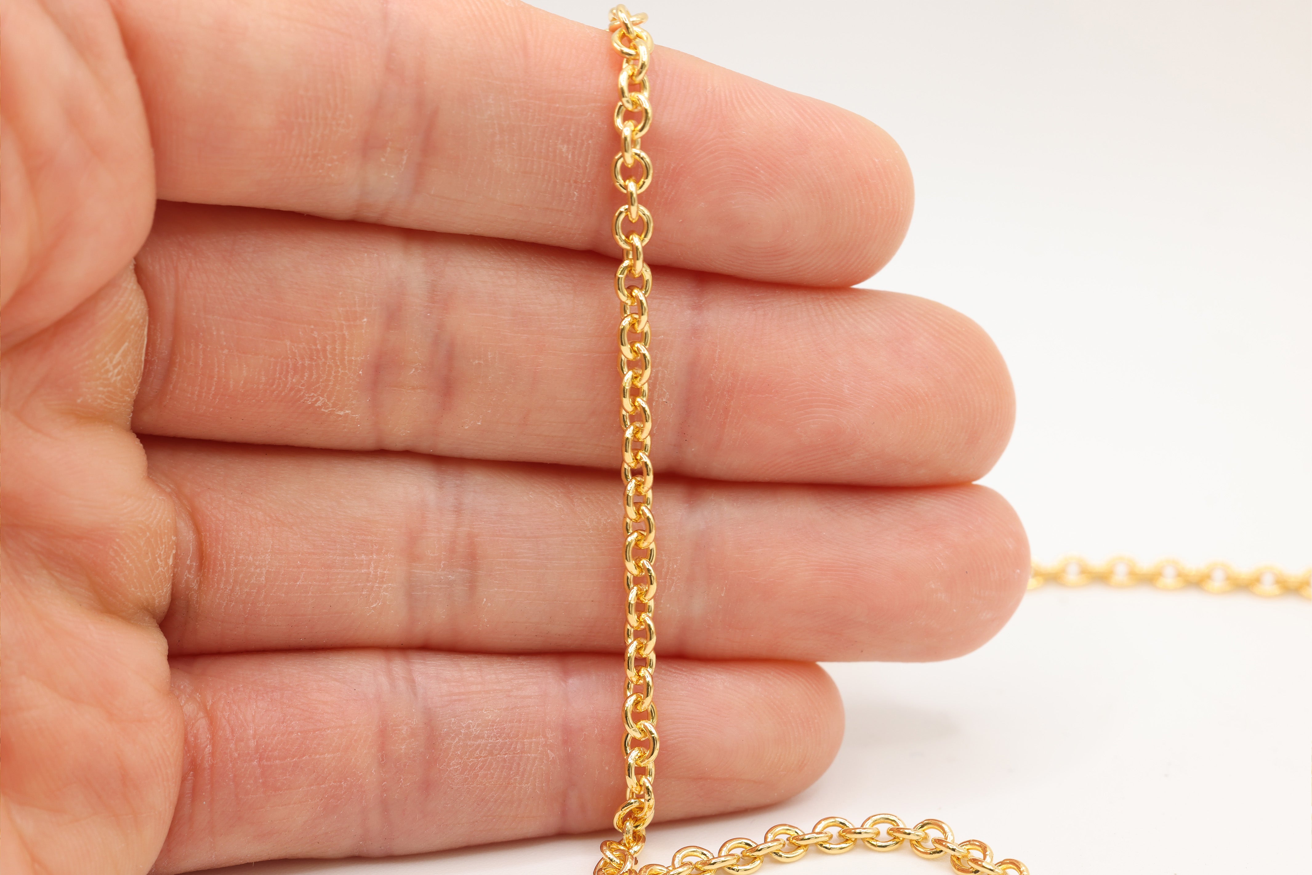3.5mm Cable Chain, 14/20 Gold-Filled, Wholesale, Pay Per Foot, Jewelry Making Chain