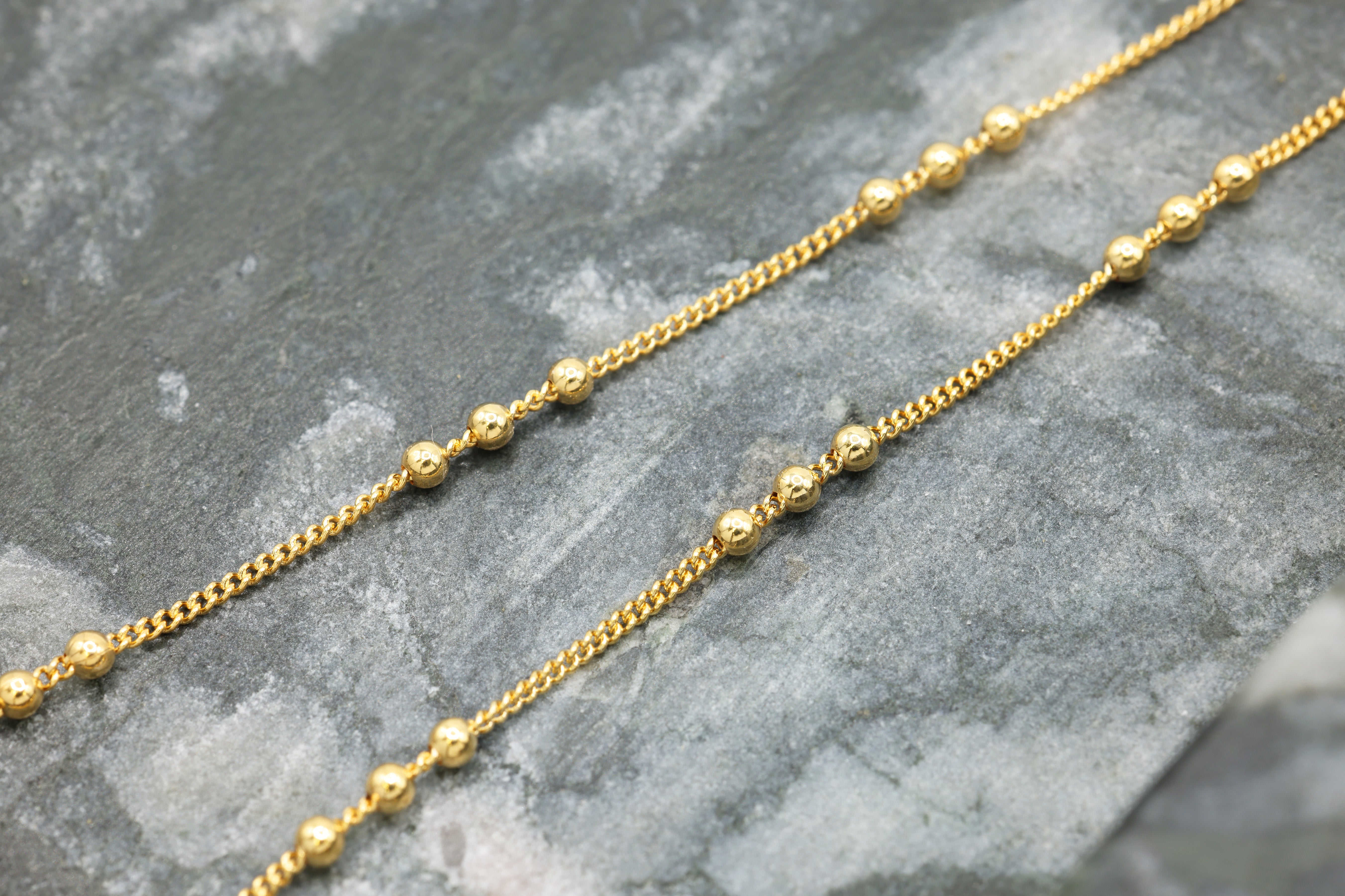 Three Bead Satellite Chain, 14/20 Gold-Filled, Wholesale, Pay Per Foot, Jewelry Making Chain