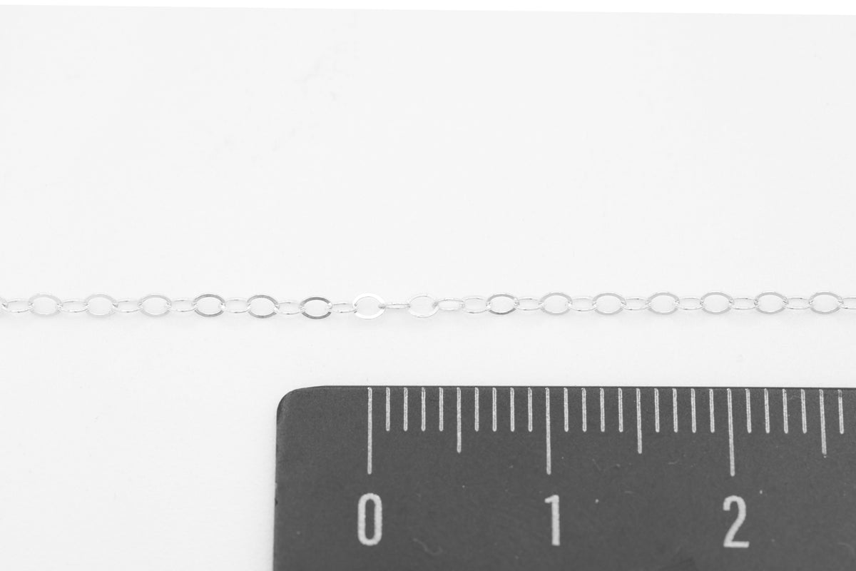 1.5 Flat Cable Chain, Argentium, Wholesale, Pay Per Foot, Permanent Jewelry Making Chain
