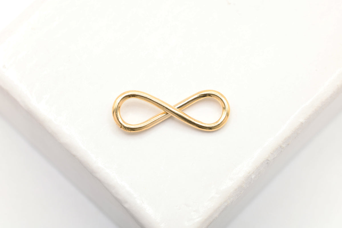 Infinity Connector Charm, 14/20 Gold-Filled, 13mm x 5mm, Wholesale, Jewelry Making Charm