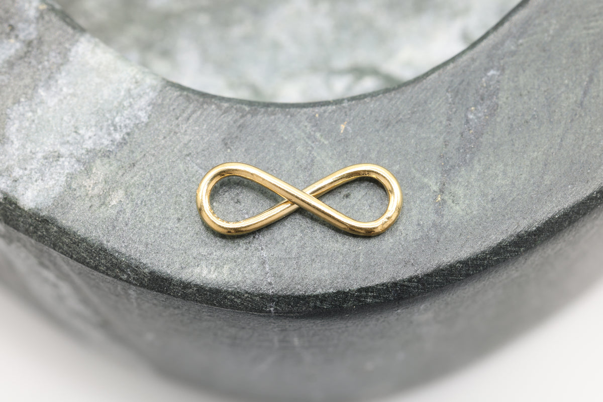 Infinity Connector Charm, 14/20 Gold-Filled, 13mm x 5mm, Wholesale, Jewelry Making Charm