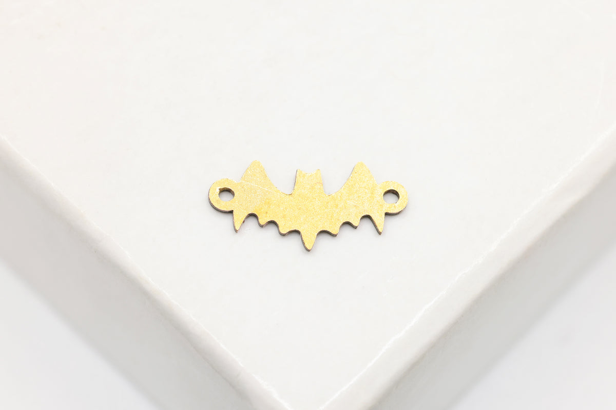 Bat Connector Charm, 14/20 Gold-Filled, 10mm x 5mm, Wholesale, Spooky Halloween Charm, Jewelry Making Charm