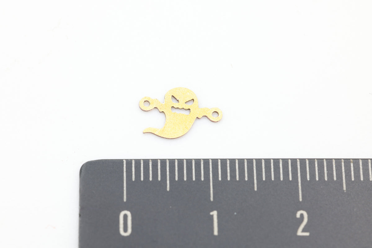 Ghost Connector Charm, 14/20 Gold-Filled, 10mm x 7mm, Wholesale, Spooky Halloween Ghost, Jewelry Making Charm