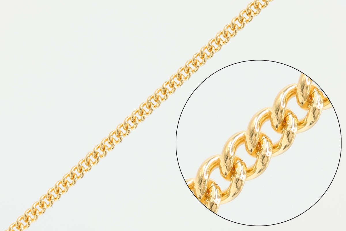 1.9mm Curb Chain, 14/20 Gold-Filled, Wholesale, Pay Per Foot, Jewelry Making Chain