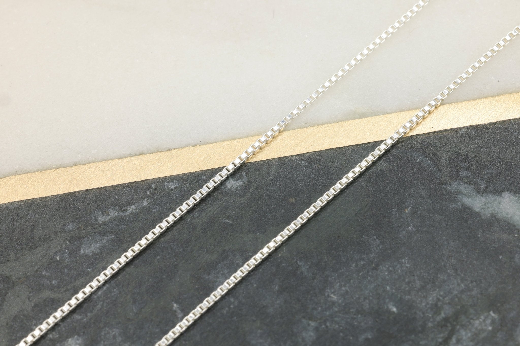 1mm Box Chain, 925 Sterling Silver, Wholesale, Pay Per Foot, Jewelry Making Chain - HarperCrown