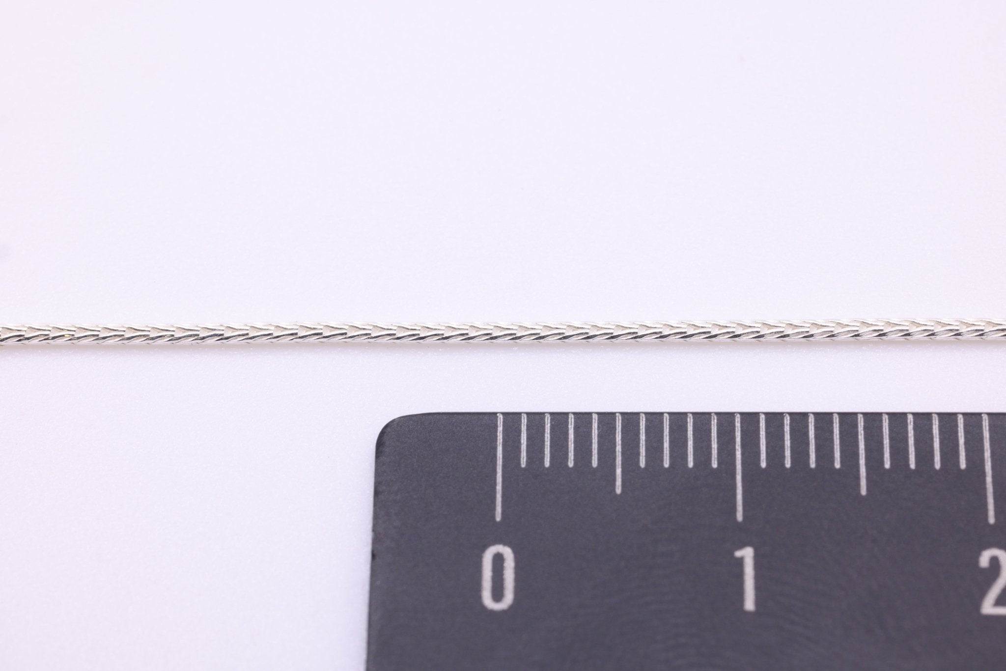 1mm Foxtail Chain, 925 Sterling Silver, Pay Per Foot, Bulk DIY Spool Jewelry Making Chain - HarperCrown