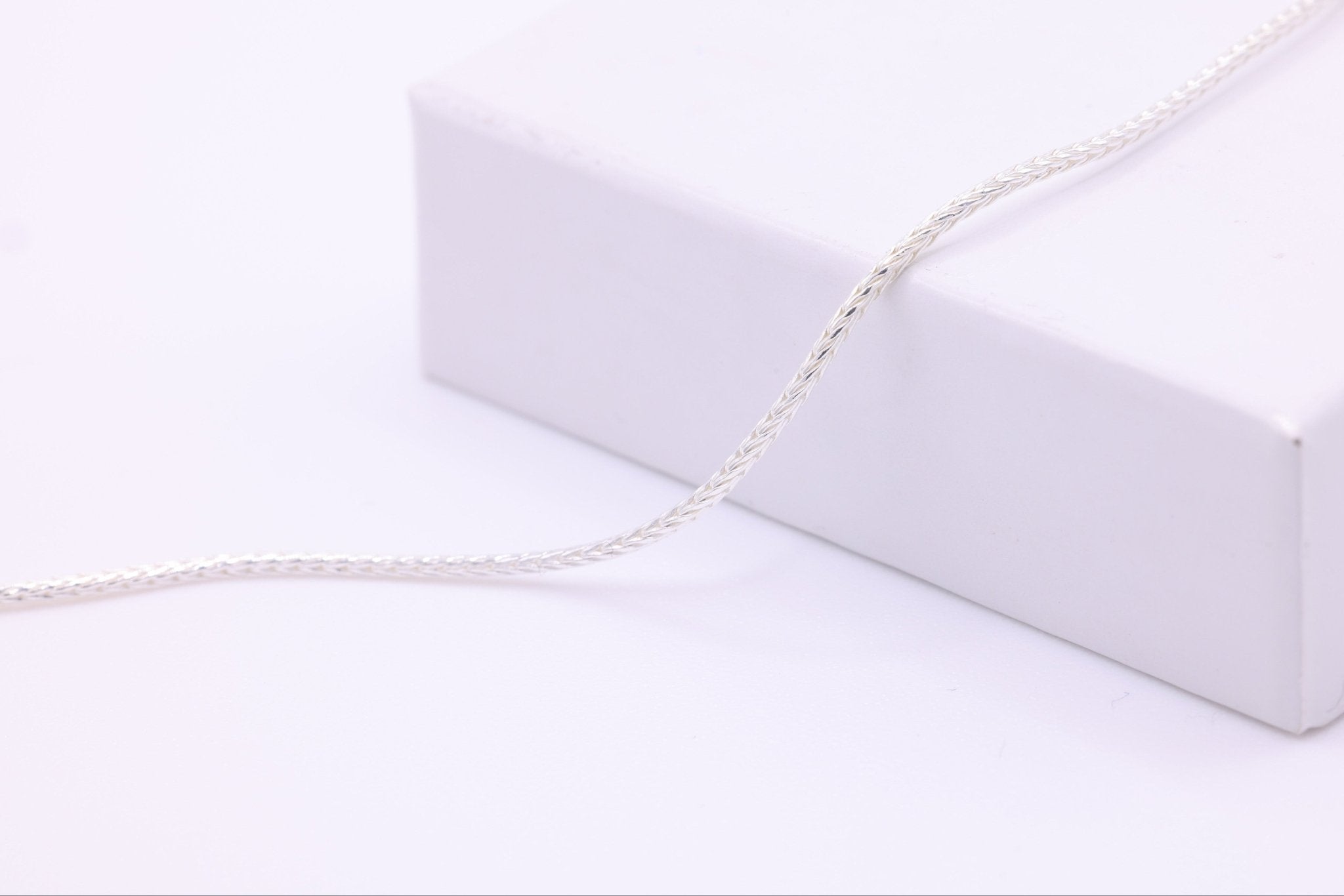 1mm Foxtail Chain, 925 Sterling Silver, Pay Per Foot, Bulk DIY Spool Jewelry Making Chain - HarperCrown