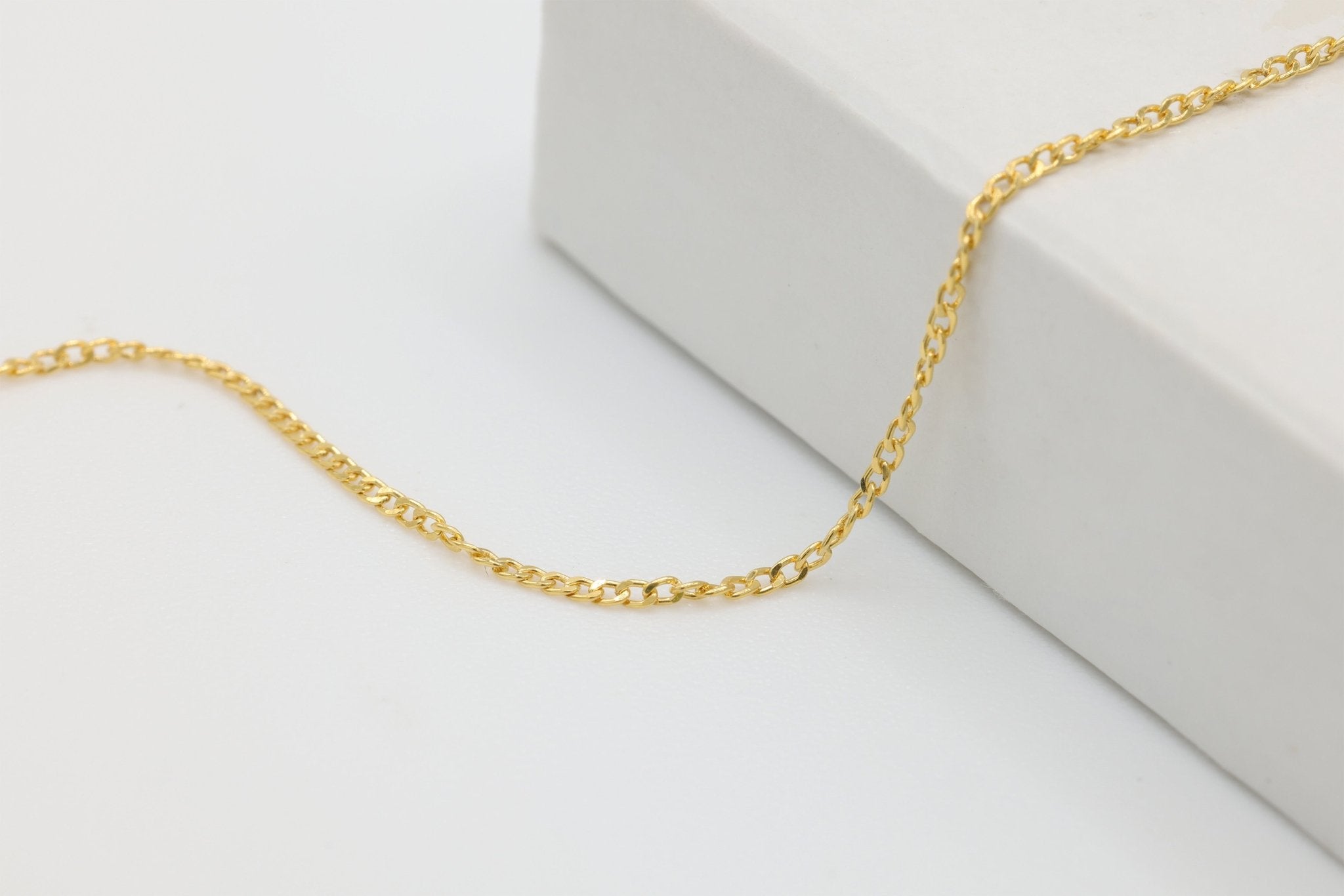 1mm Singapore Chain, 14/20 Gold - Filled, Wholesale, Pay Per Foot, Jewelry Making Chain - HarperCrown