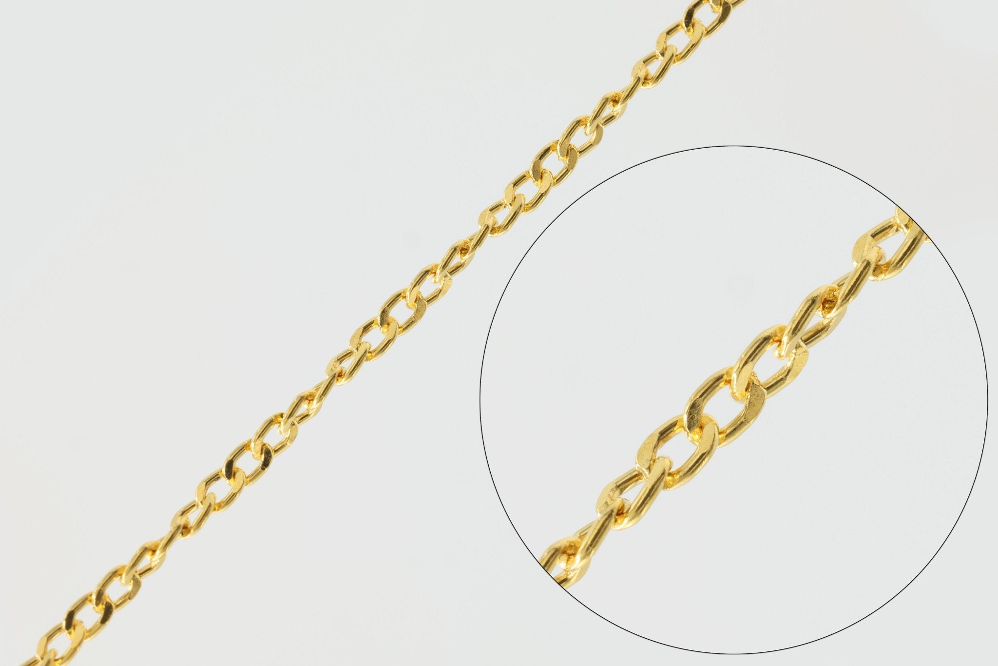 1mm Singapore Chain, 14/20 Gold - Filled, Wholesale, Pay Per Foot, Jewelry Making Chain - HarperCrown