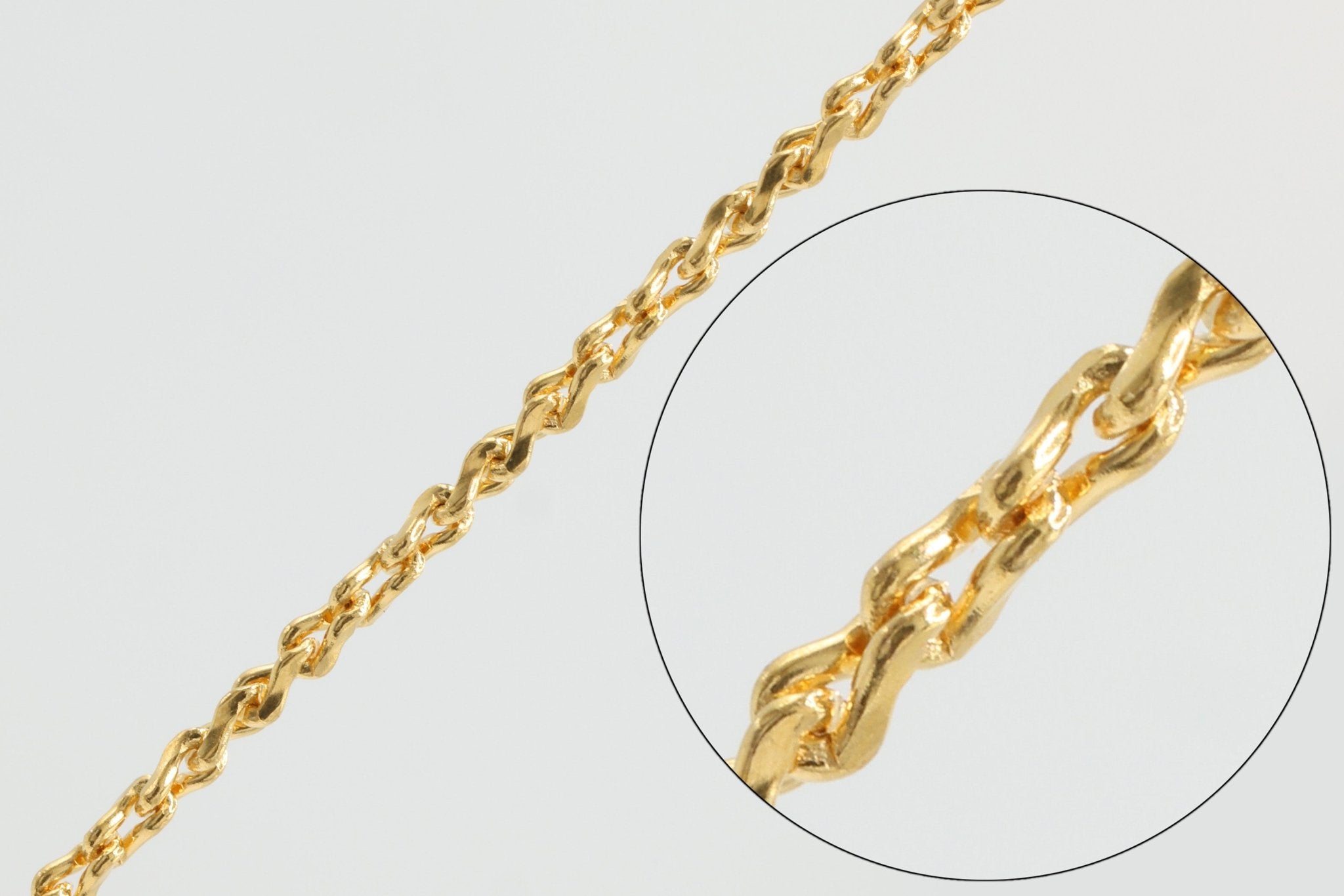 1mm Swage Chain, 14/20 Gold - Filled, Wholesale, Pay Per Foot, Jewelry Making Chain - HarperCrown