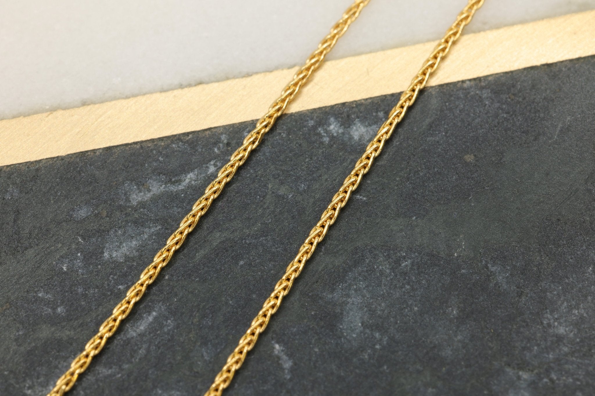 1mm Wheat Chain, 14/20 Gold-Filled, Wholesale, Pay Per Foot, Jewelry Making Chain - HarperCrown