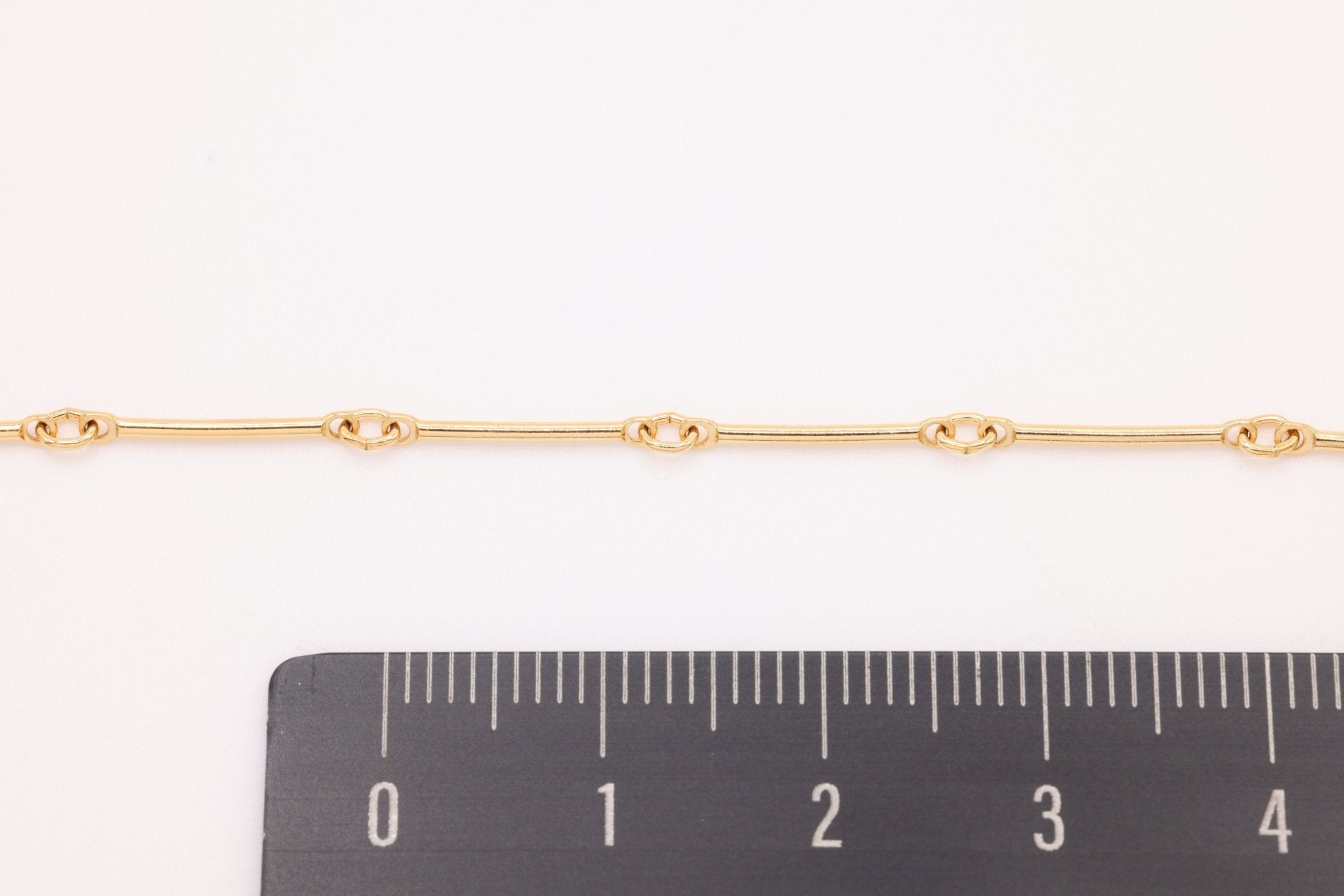 1mm x 12mm Bar Link Chain, Gold - Filled, Bulk DIY Spool Pay Per Foot Jewelry Making Chain - HarperCrown