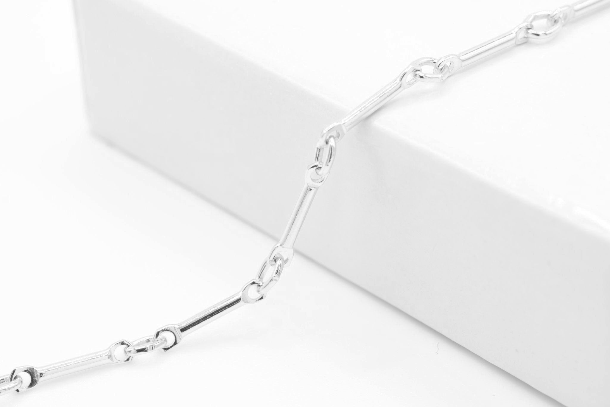1mm x 8mm Bar Link Chain, 925 Sterling Silver, Bulk DIY Spool Pay Per Foot Jewelry Making Chain