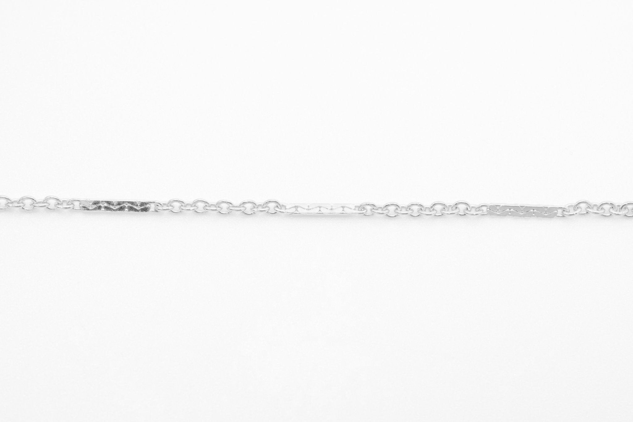 1mm x 8mm Flat Bar Chain, 925 Sterling Silver, Bulk Pay Per Foot Uncut Spools For Jewelers - HarperCrown