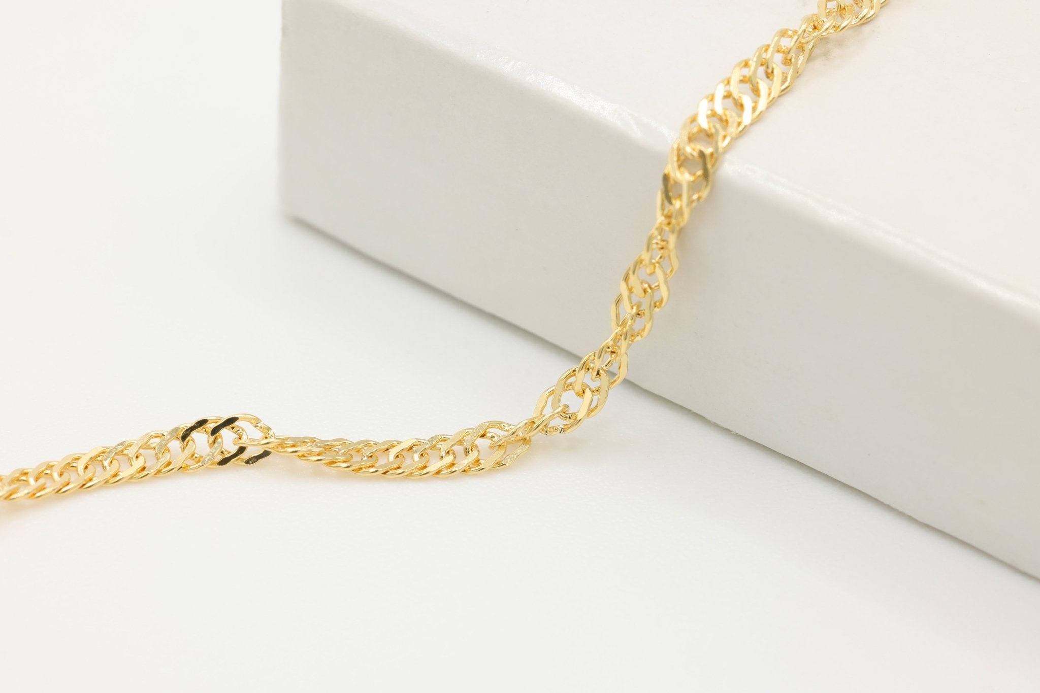 2.3mm Double Rope Chain, 14/20 Gold-Filled, Wholesale, Pay Per Foot, Jewelry Making Chain - HarperCrown