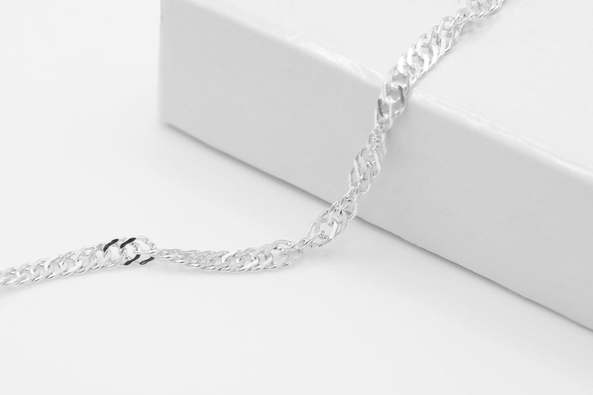 2.3mm Double Rope Chain, 925 Sterling Silver, Wholesale, Pay Per Foot, Jewelry Making Chain - HarperCrown
