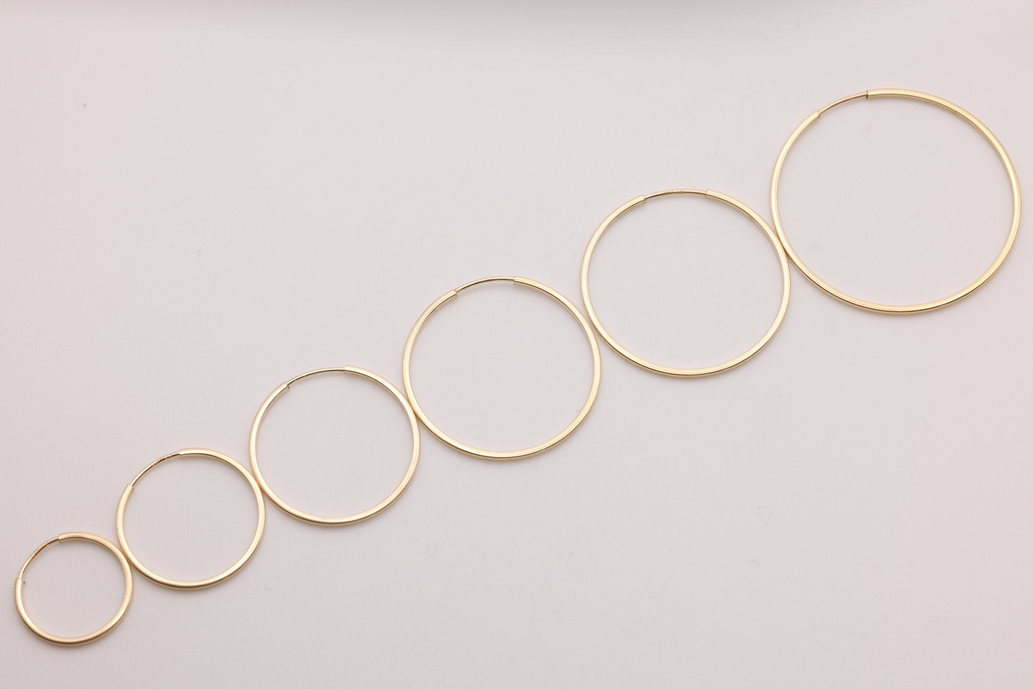 23mm Endless Hoop Earrings, 14K Gold - Filled, Minimalist Delicate Earrings, Wholesale Jewelry Earrings - HarperCrown