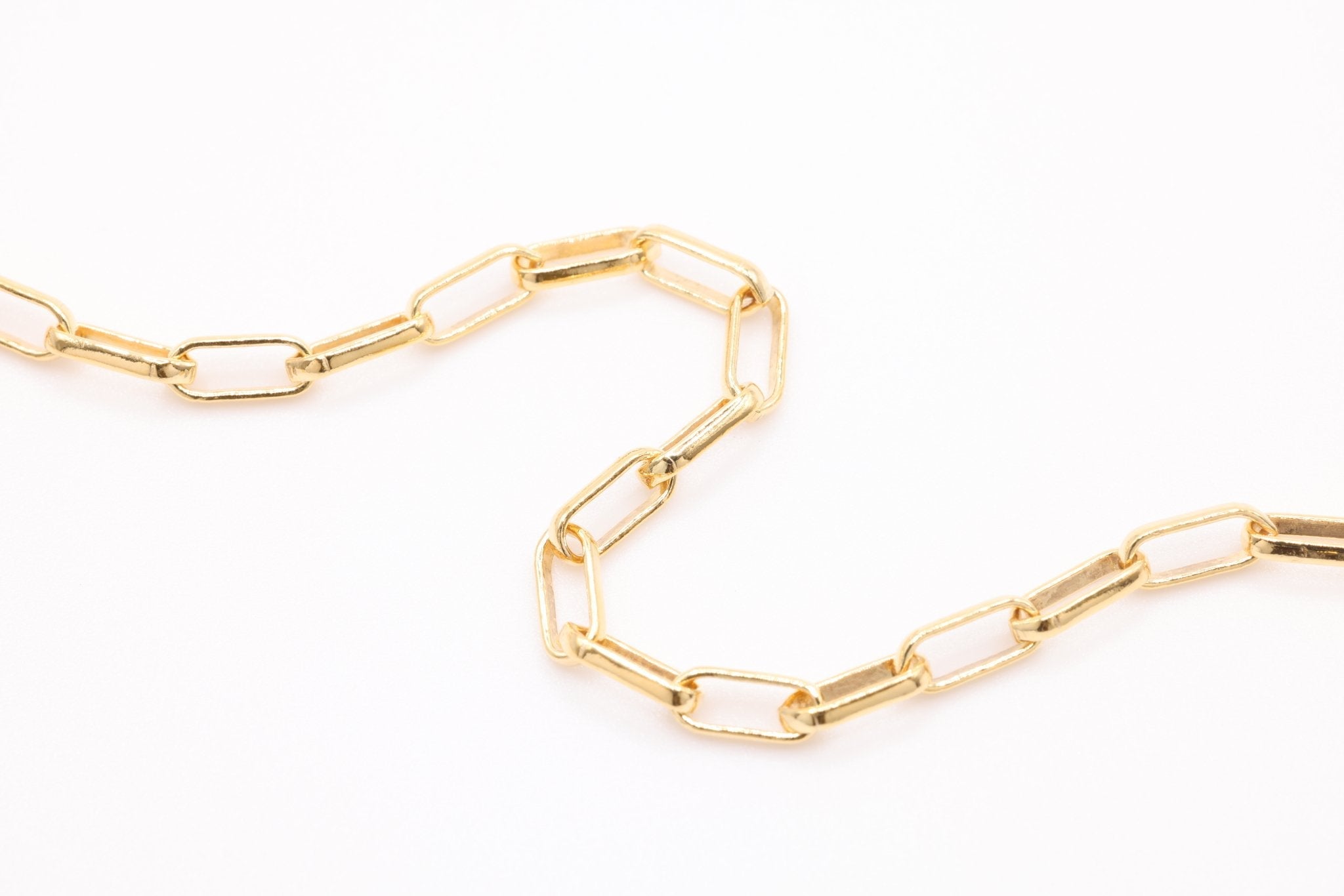 2.5mm Elongated Rolo Chain, 14K Gold-Filled, Pay Per Foot, Jewelry Making Chain - HarperCrown