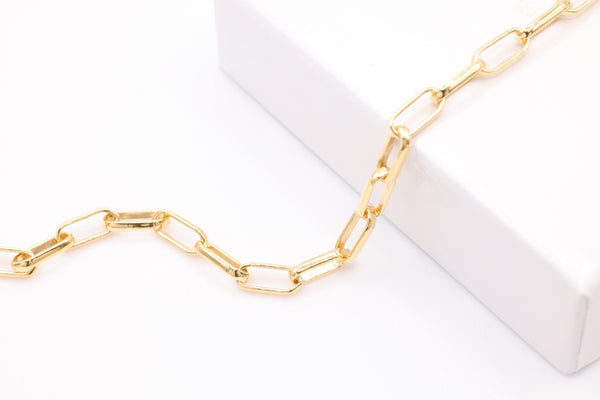 2.5mm Elongated Rolo Chain, 14K Gold-Filled, Pay Per Foot, Jewelry Making Chain - HarperCrown