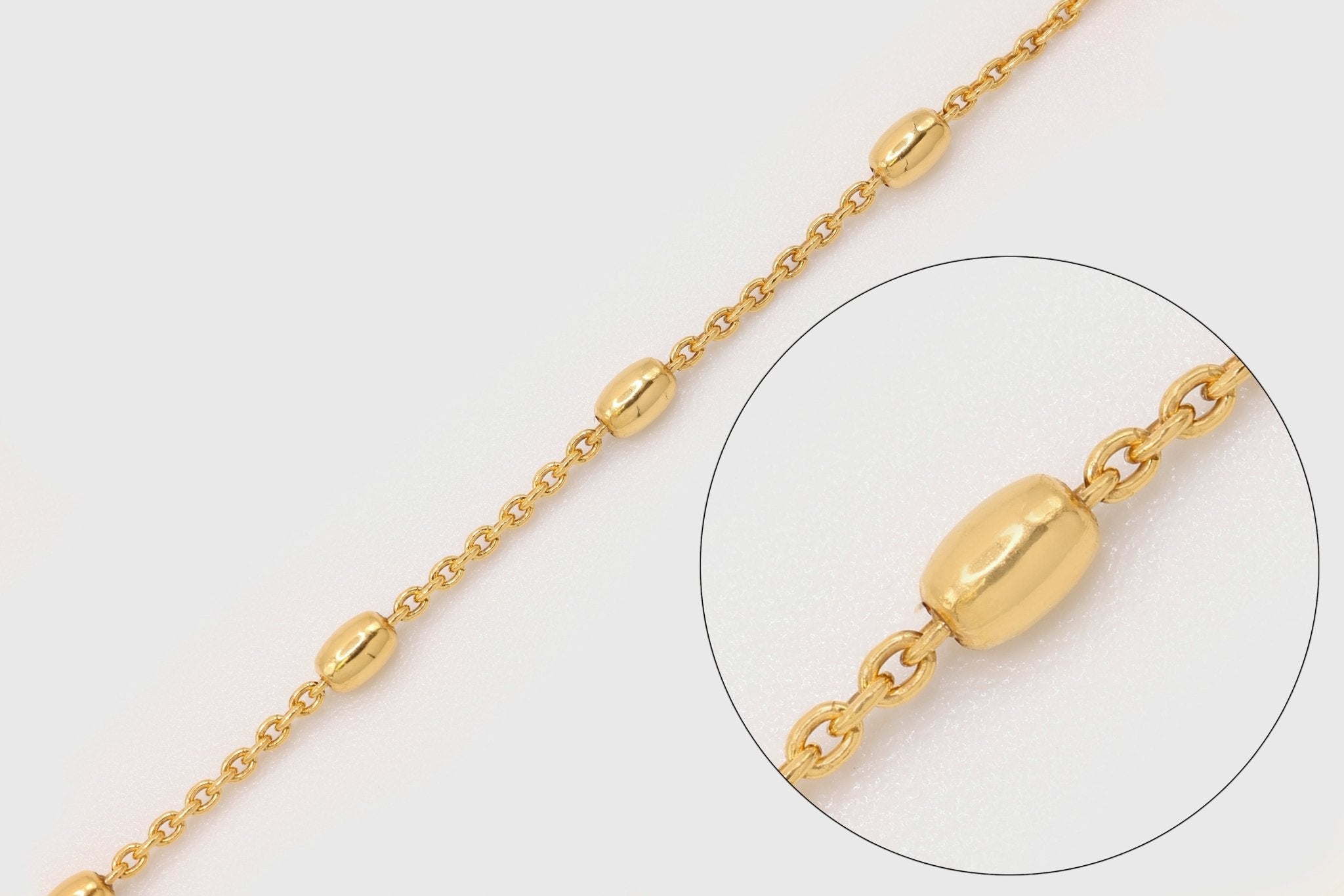 2.5mm Oval Bead Chain, 14/20 Gold - Filled, Wholesale, Pay Per Foot, Jewelry Making Chain - HarperCrown