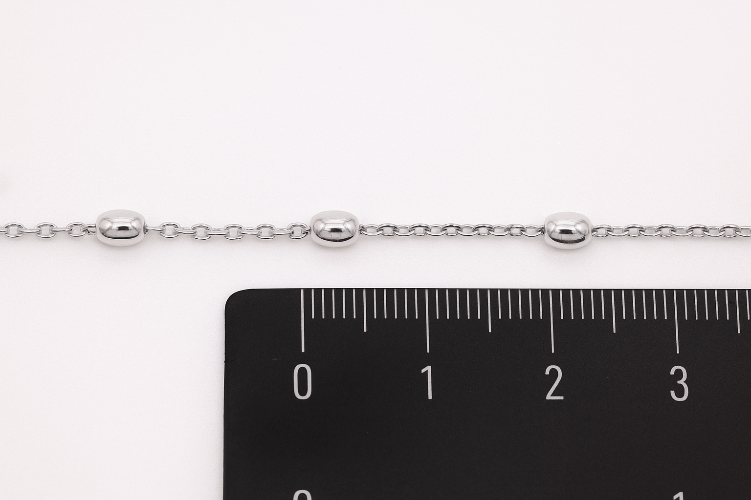 2.5mm Oval Bead Chain, 925 Sterling Silver, Wholesale, Pay Per Foot, Jewelry Making Chain - HarperCrown