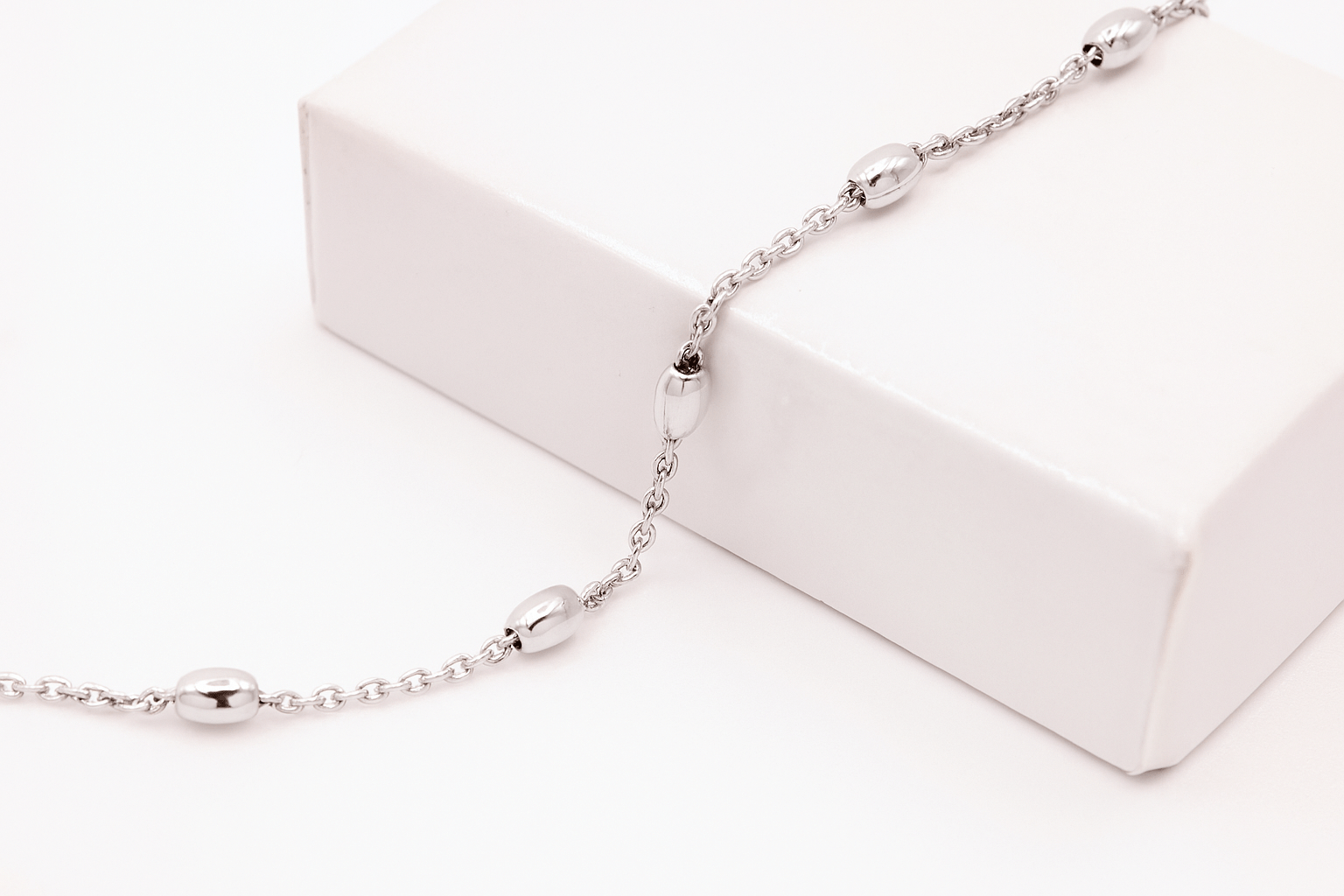 2.5mm Oval Bead Chain, 925 Sterling Silver, Wholesale, Pay Per Foot, Jewelry Making Chain - HarperCrown