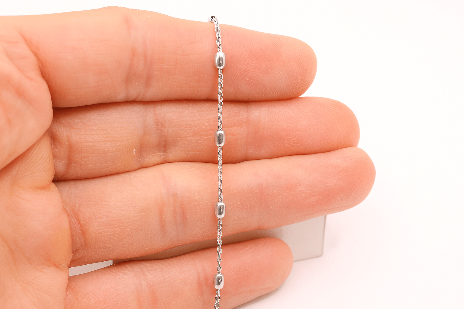 2.5mm Oval Bead Chain, 925 Sterling Silver, Wholesale, Pay Per Foot, Jewelry Making Chain - HarperCrown