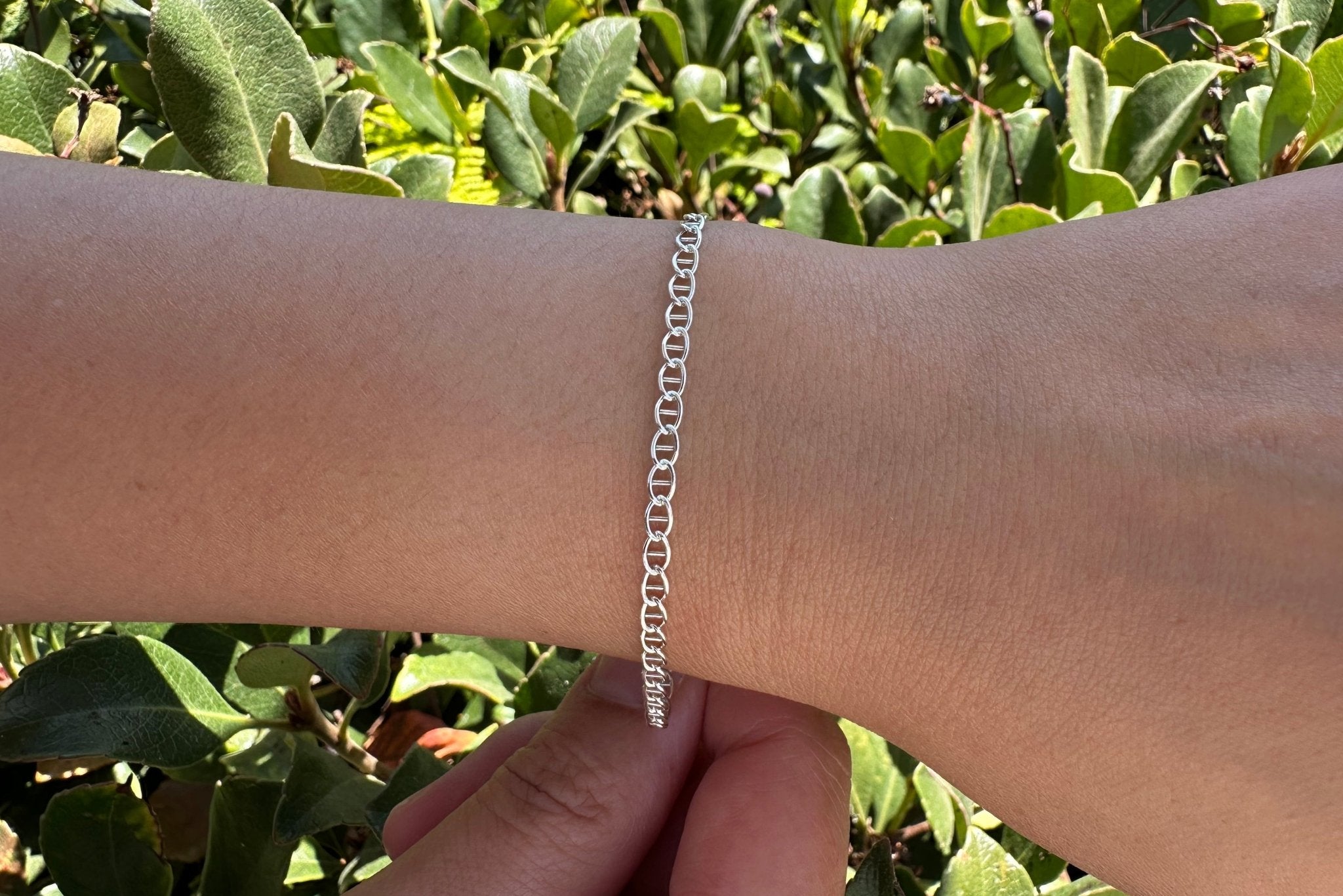 2.5mm x 4.5mm Mariner Anchor Chain, 925 Sterling Silver, Bulk DIY Spool Pay Per Foot Jewelry Making Chain - HarperCrown