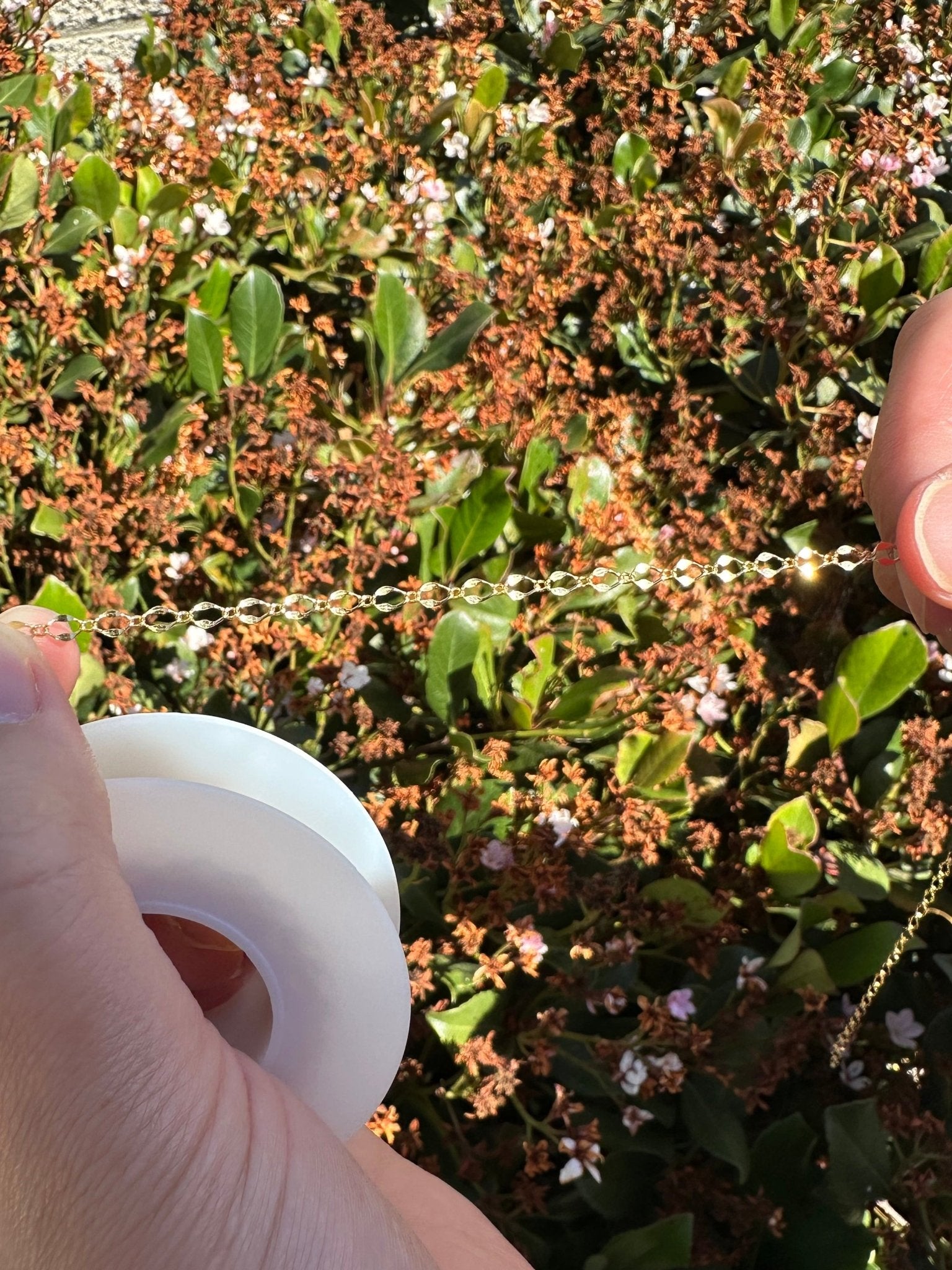 2.5mm x 4mm Marquis Dapped Chain, 14/20 Gold - Filled, Wholesale, Pay Per Foot, Jewelry Making Chain - HarperCrown