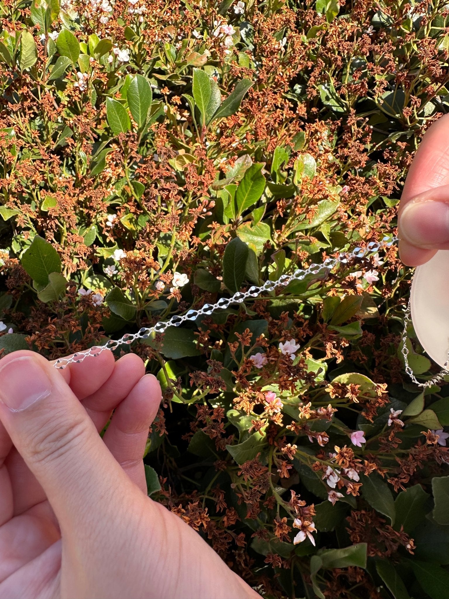 2.5mm x 4mm Marquis Dapped Chain, 925 Sterling Silver, Wholesale, Pay Per Foot, Jewelry Making Chain - HarperCrown