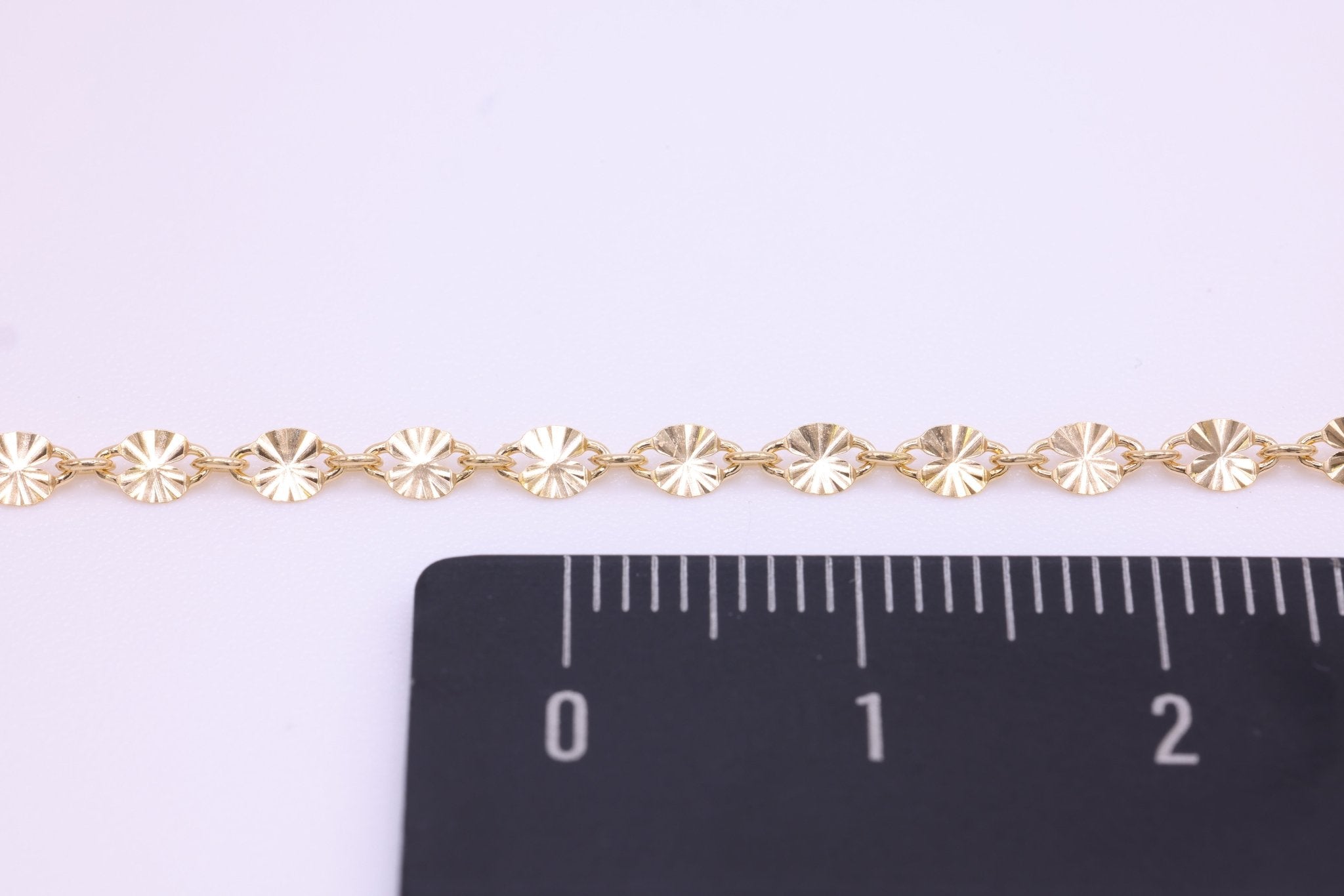 2.5mm x 4mm Starburst Cable Chain, 14/20 Gold - Filled, Wholesale, Pay Per Foot, Jewelry Making Chain - HarperCrown