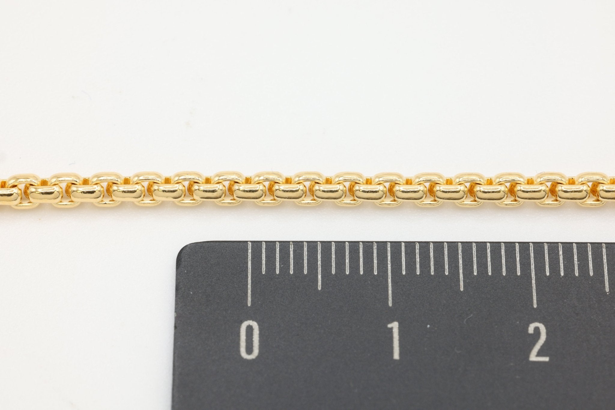2.6mm Round Venetian Box Chain, 14/20 Gold - Filled, Wholesale, Pay Per Foot, Jewelry Making Chain - HarperCrown