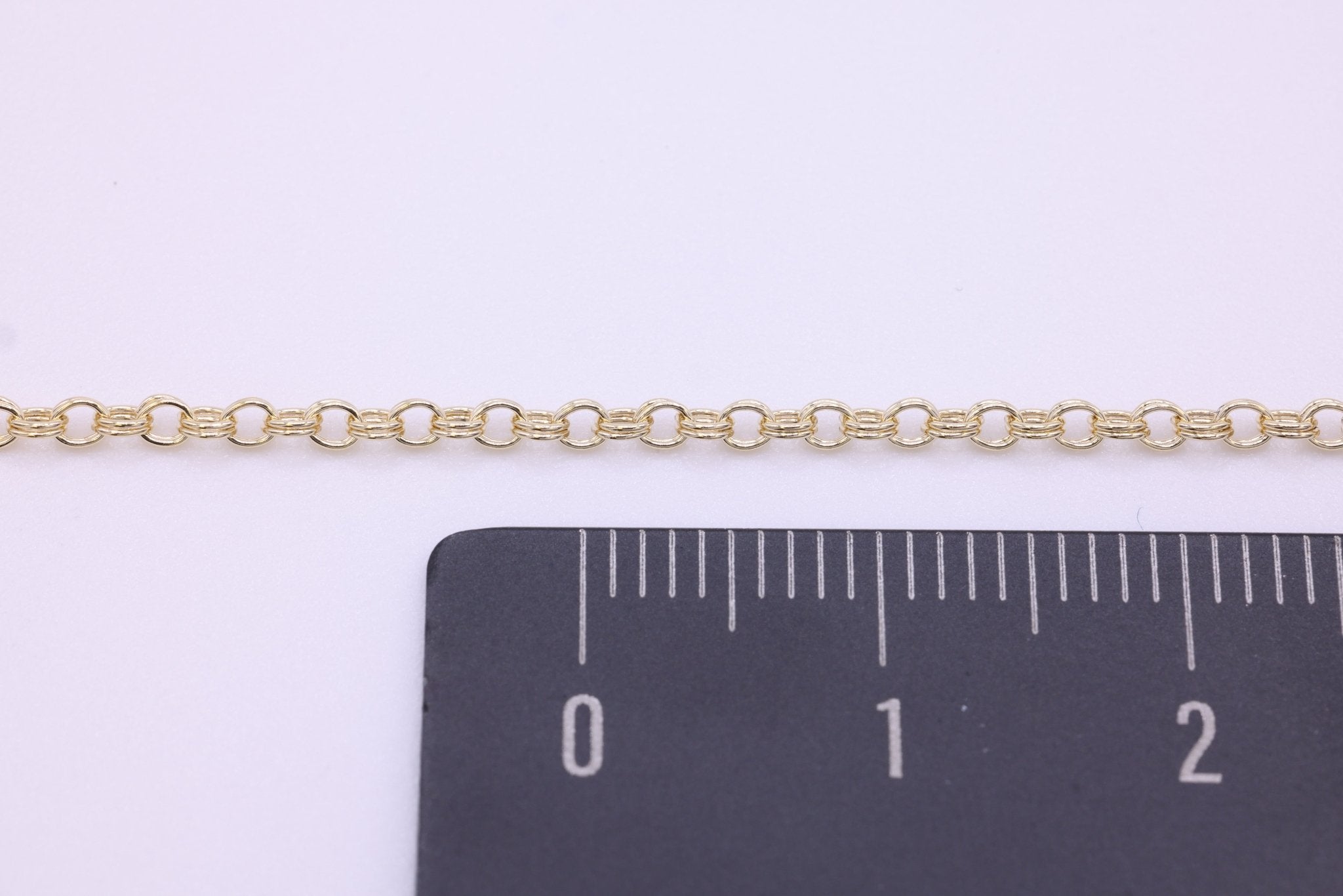 2mm Double Cable Chain, 14/20 Gold - Filled, Wholesale, Pay Per Foot, Jewelry Making Chain - HarperCrown
