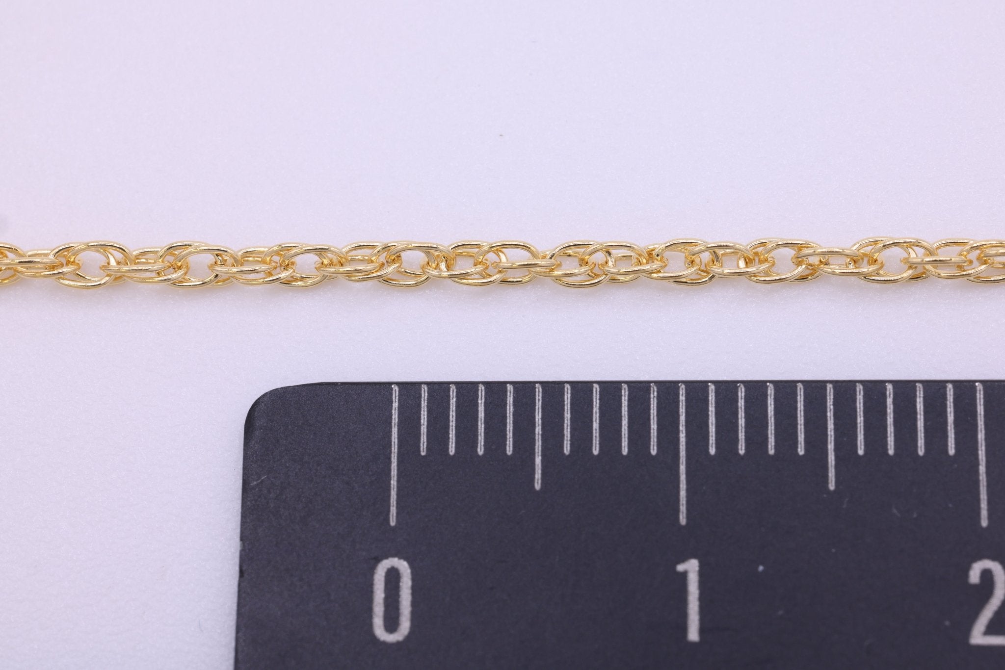 2mm Rope Chain, 14/20 Gold - Filled, Wholesale, Pay Per Foot, Bulk Uncut Spools For Jewelers - HarperCrown