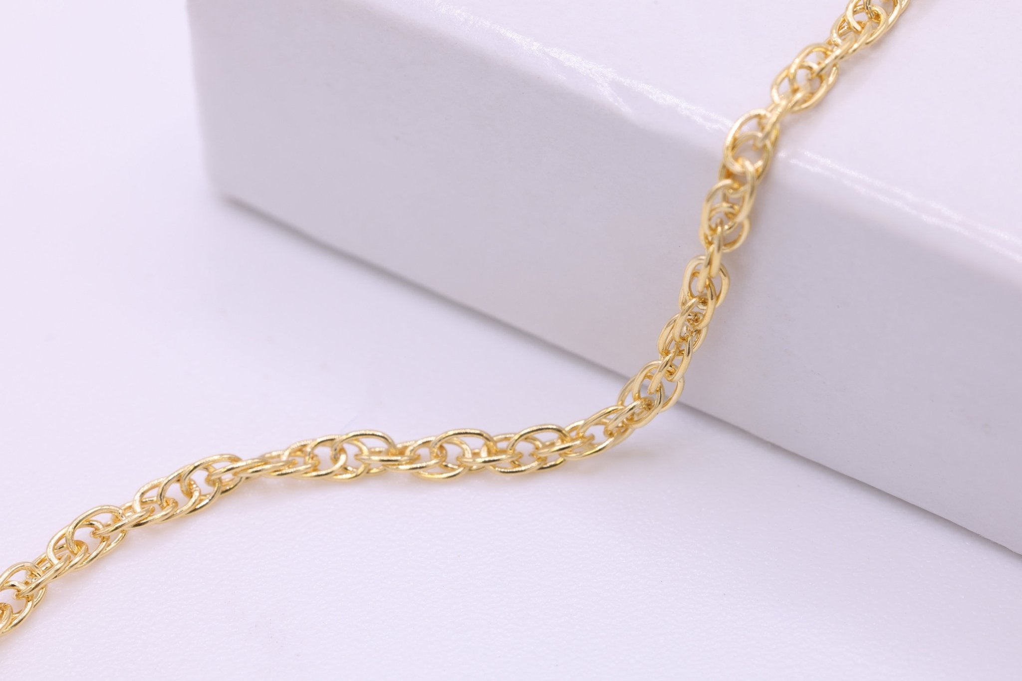 2mm Rope Chain, 14/20 Gold - Filled, Wholesale, Pay Per Foot, Bulk Uncut Spools For Jewelers - HarperCrown