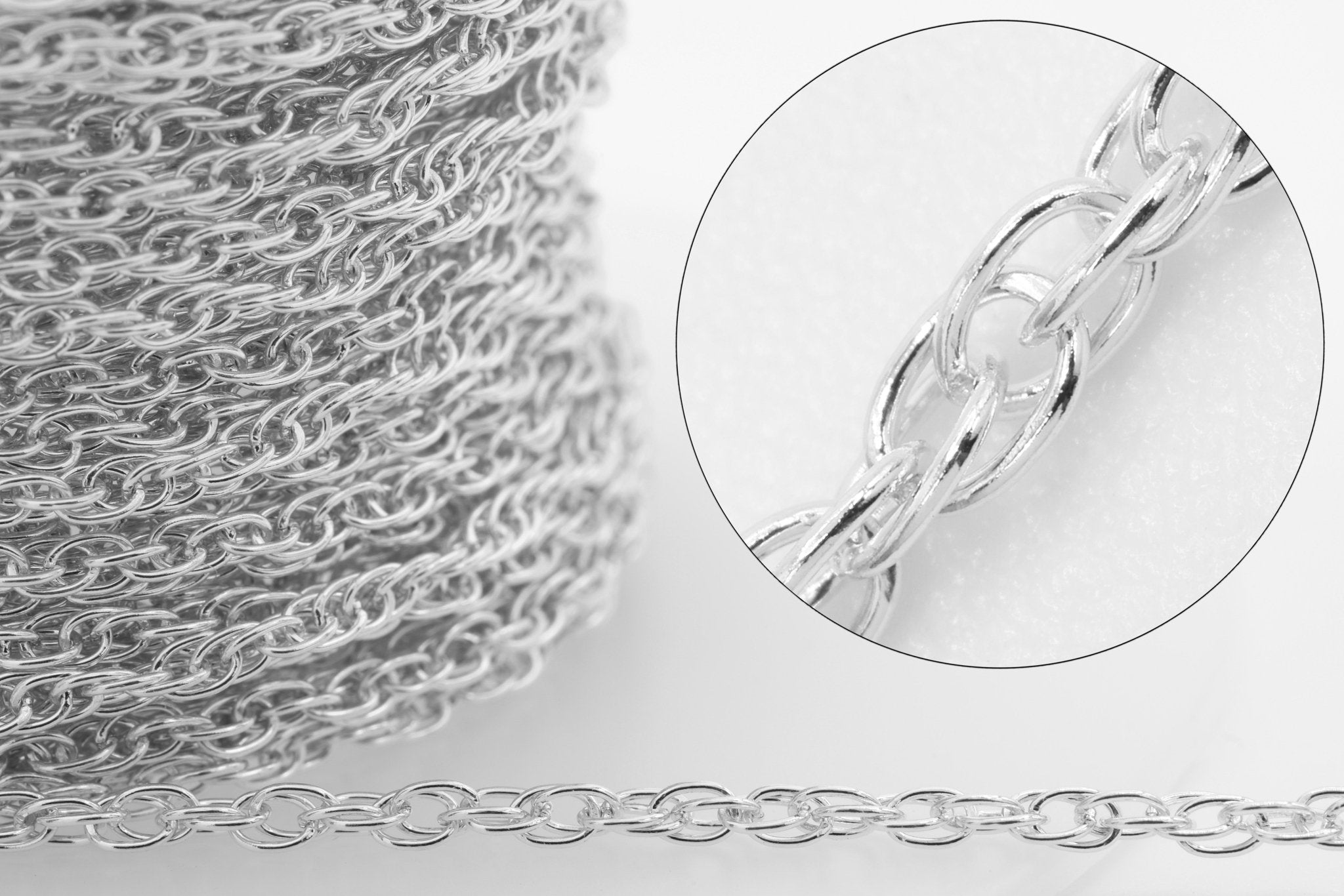 2mm Rope Chain, 925 Sterling Silver, Wholesale, Pay Per Foot, Bulk Uncut Spools For Jewelers - HarperCrown