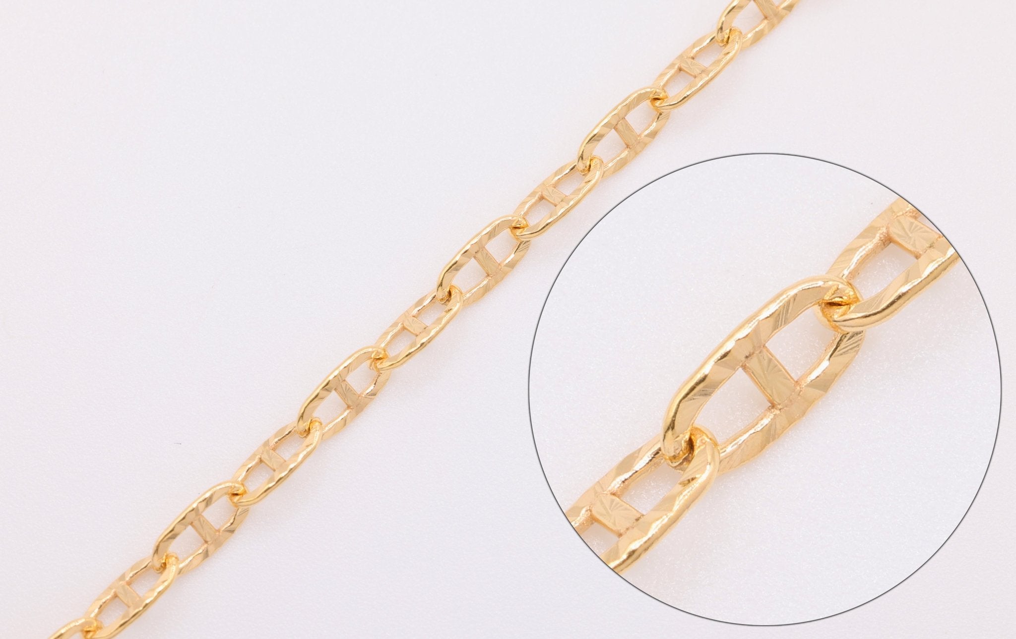 2mm x 4mm Mariner Anchor Starburst Chain, 14/20 Gold - Filled - HarperCrown