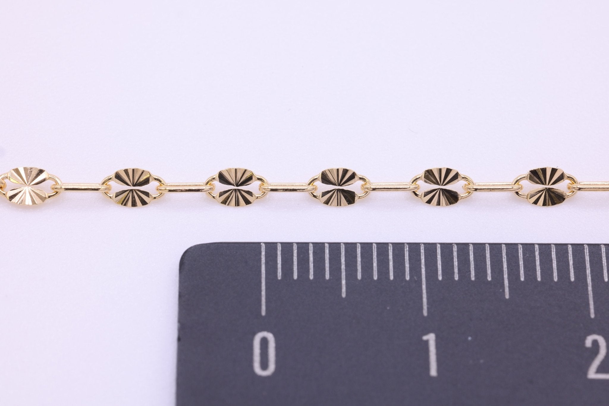 2mm x 6mm Starburst Chain, 14/20 Gold - Filled, Wholesale, Pay Per Foot, Jewelry Making Chain - HarperCrown