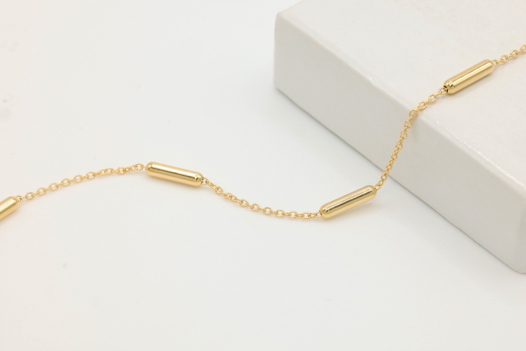 2mm x 8mm Satellite Tube Chain, 14/20 Gold - Filled, Wholesale, Pay Per Foot, Jewelry Making Chain - HarperCrown