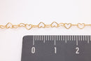 3.2mm Heart Chain, 925 Sterling Silver or 14K Gold-Filled, Heart Cable Chain Wholesale Jewelry Making - HarperCrown