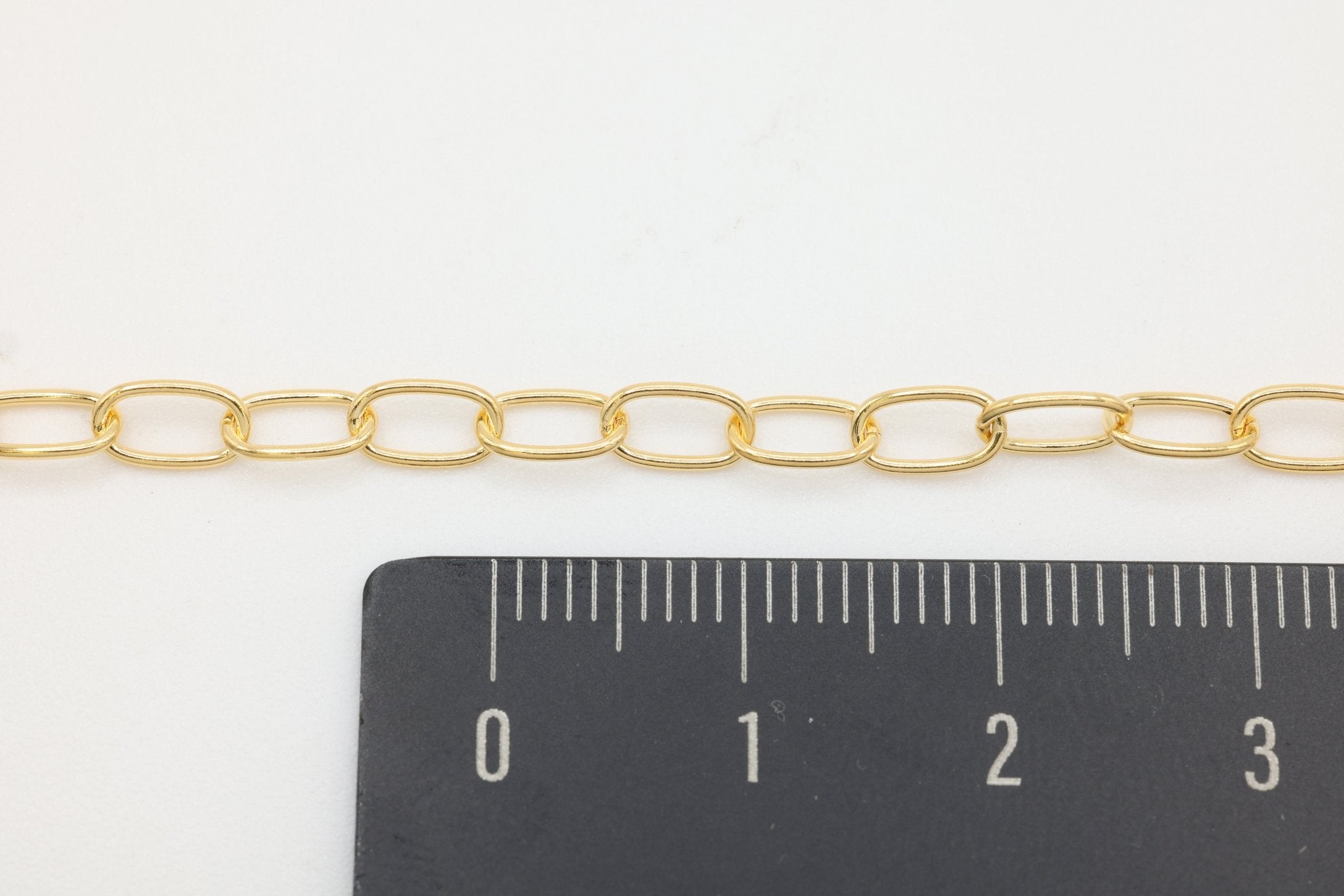 3.5mm x 6mm Oval Cable Chain, 14/20 Gold - Filled, Wholesale, Pay Per Foot, Jewelry Making Chain - HarperCrown