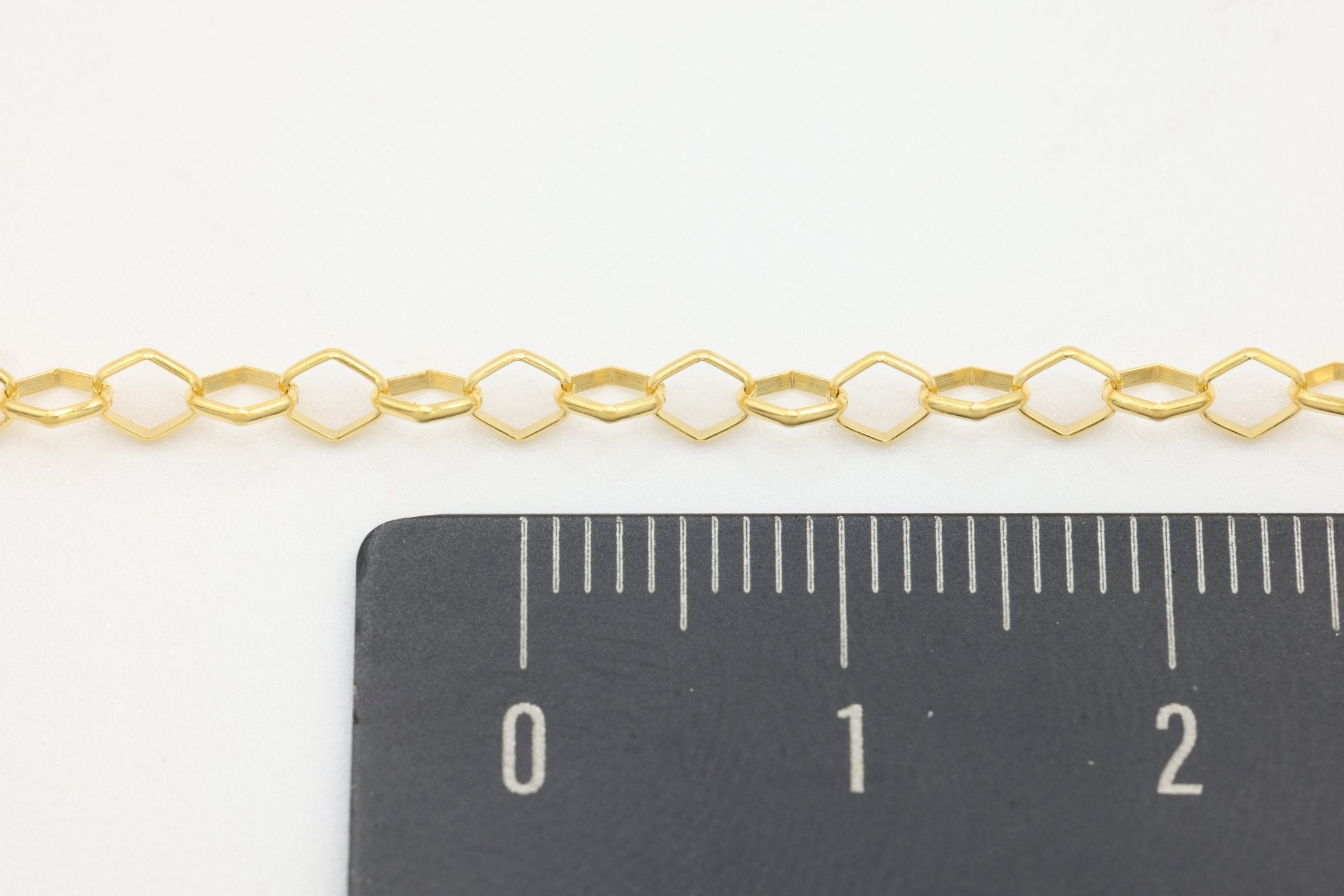 3mm Marquise Diamond Cable Chain, 925 Sterling Silver, Wholesale, Pay Per Foot, Jewelry Making Chain - HarperCrown