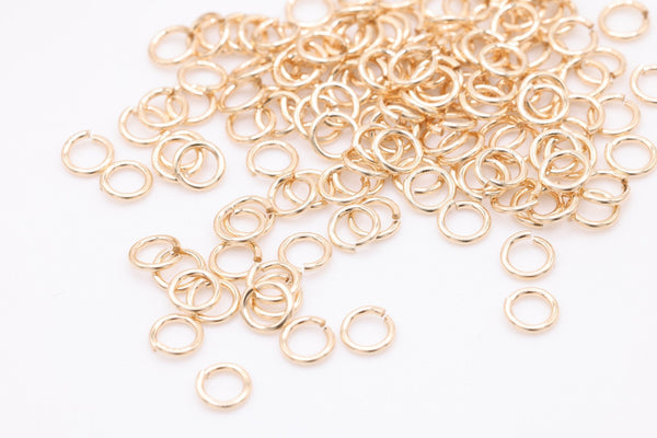 3mm Open Jump Rings, Gold-Filled, 25 Pieces Wholesale Jewelry Making Jump Rings - HarperCrown