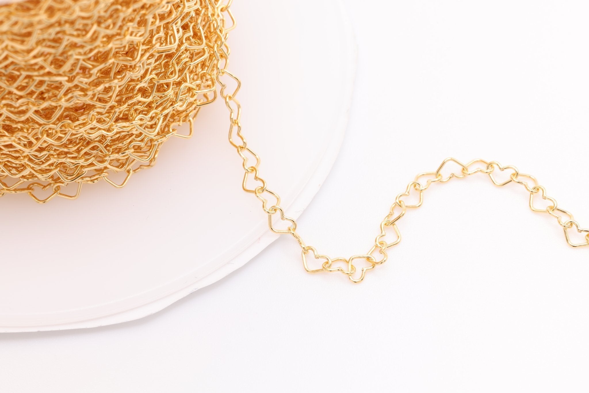 3mm x 3mm Heart Necklace, 14/20 Gold - Filled, Wholesale, Finished and Ready to Wear - HarperCrown