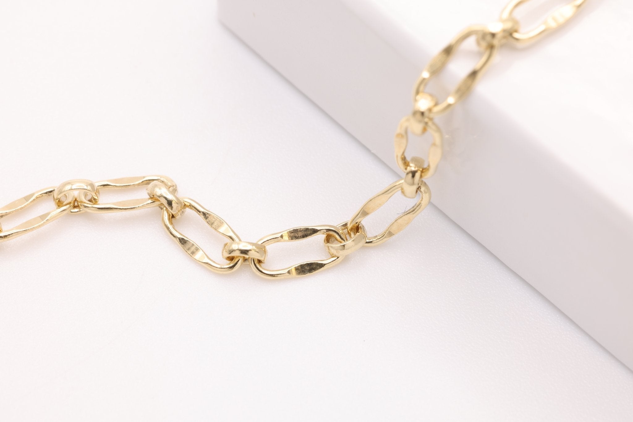 3mm x 6mm Dapped Necklace, 14/20 Gold - Filled, Wholesale, Finished and Ready to Wear - HarperCrown